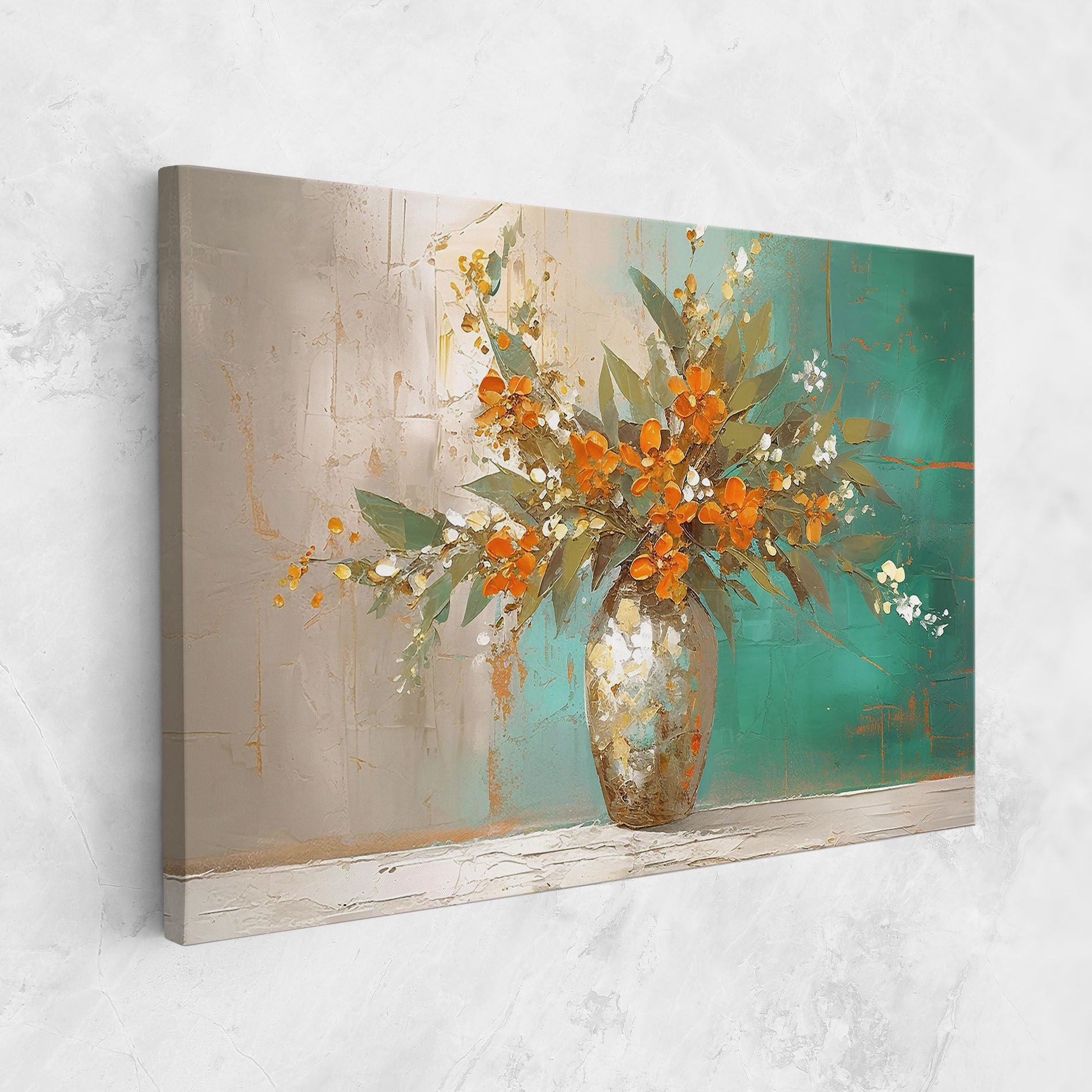 Grey Vase Orange mockup 1