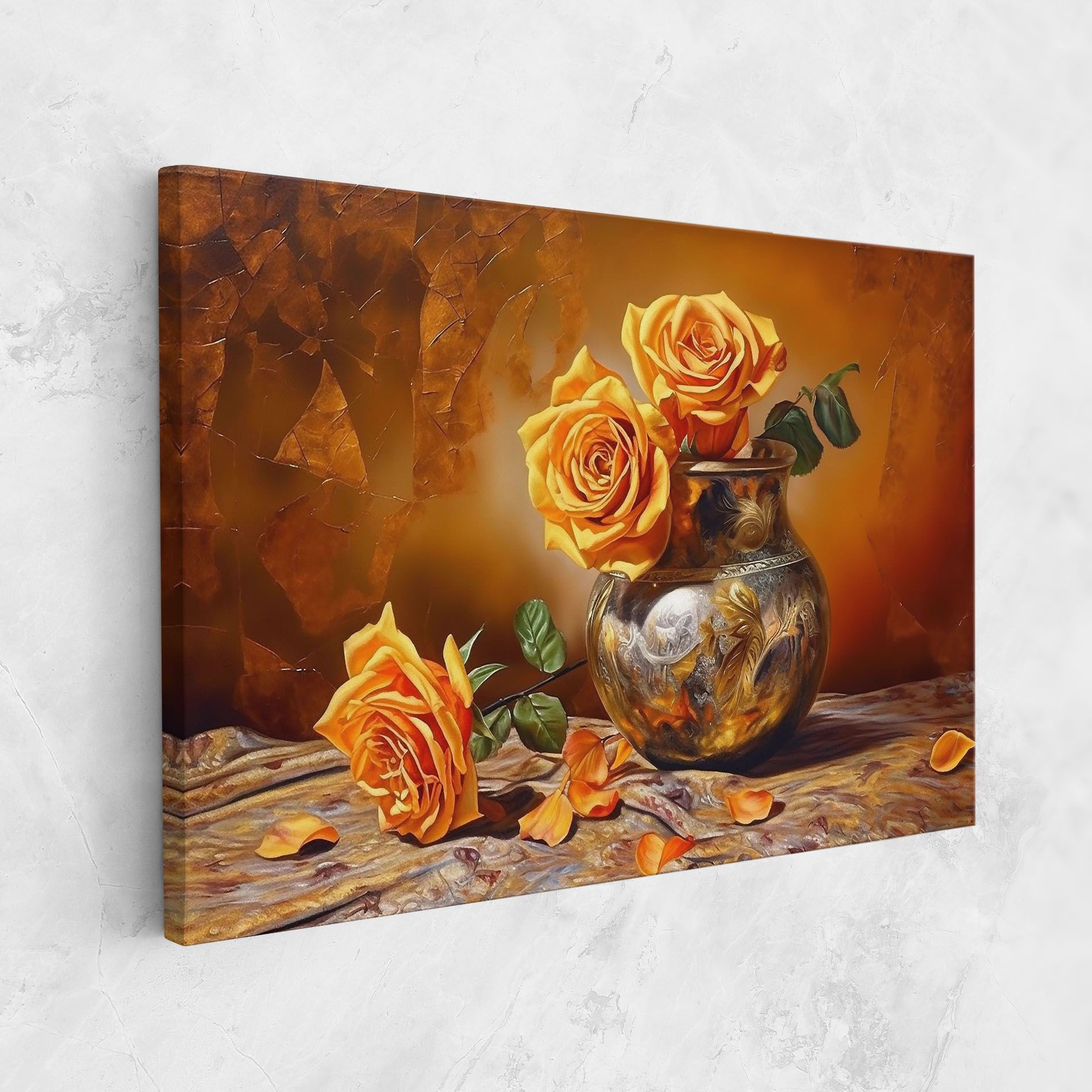 Orange Roses Vase mockup 1