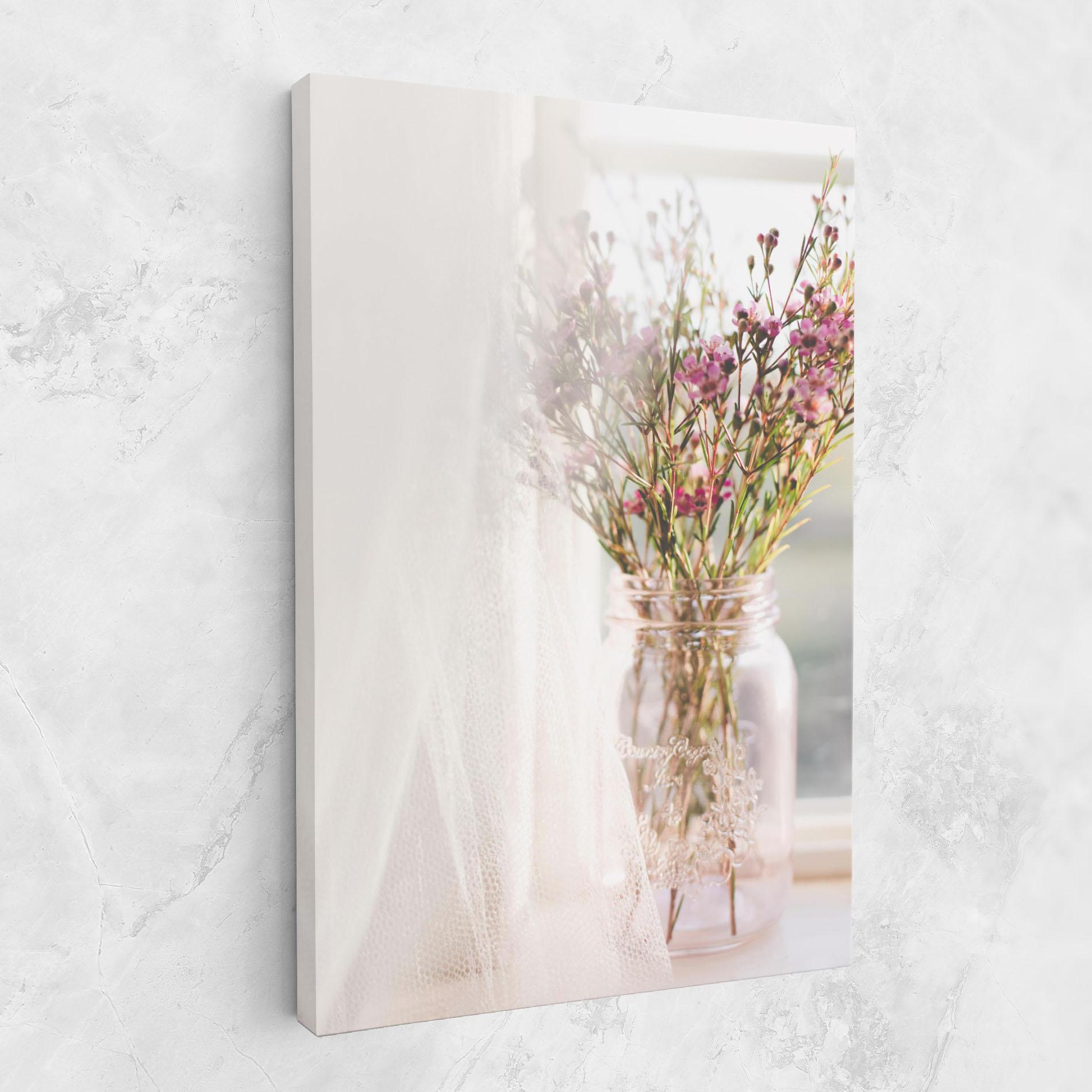 Leinwandbild Field Flowers Vase mockup 1