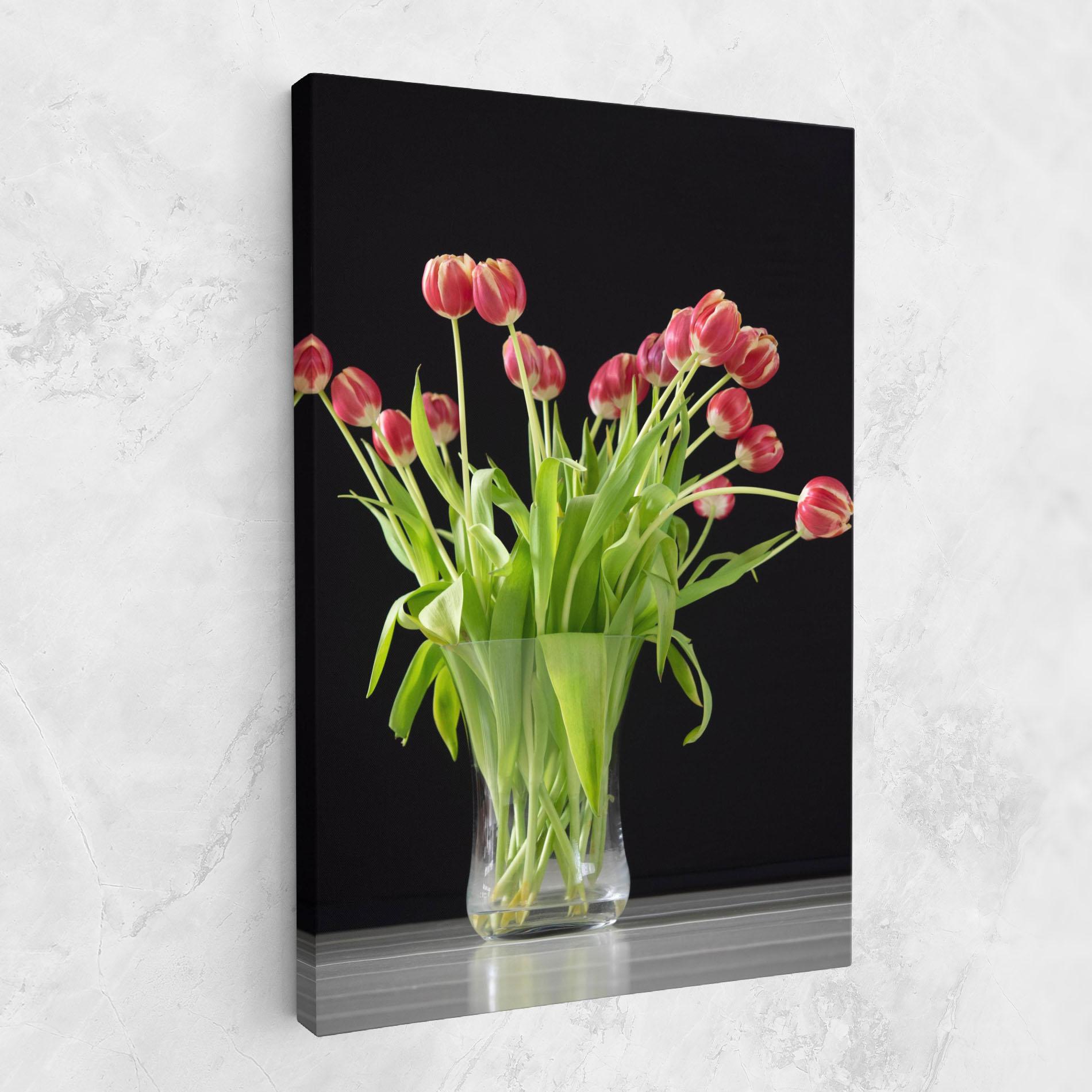 Leinwandbild Tiny Tulips Vase mockup 1
