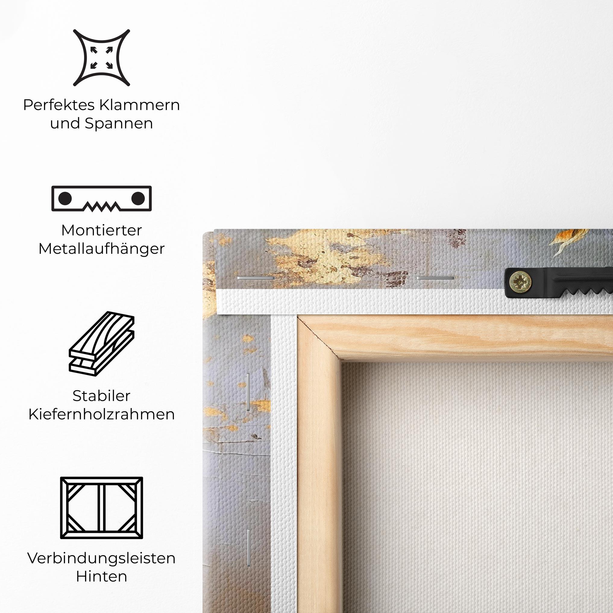 Leinwandbild Grey Painting Vase mockup 5