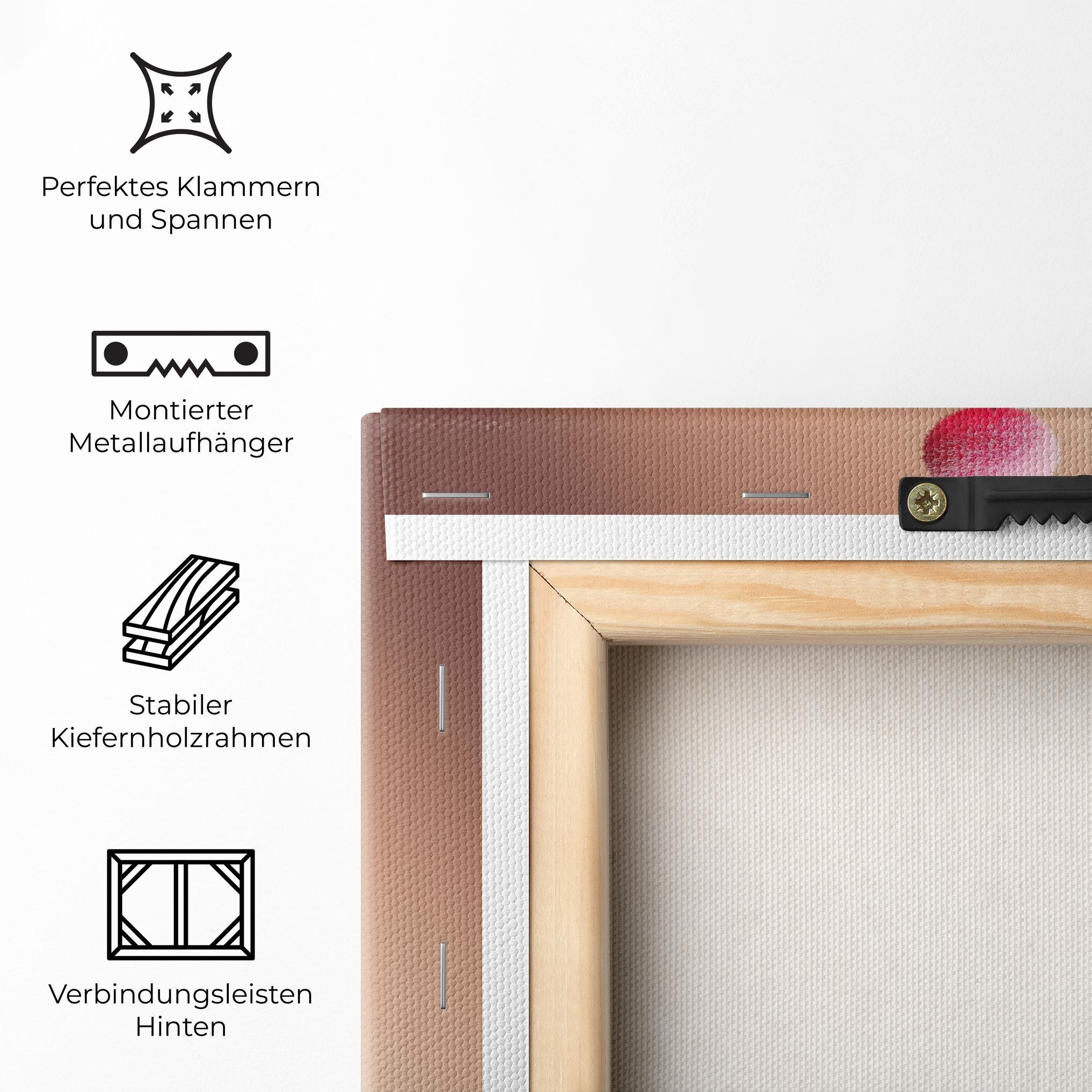 Leinwandbild Pink Circle Vase mockup 5