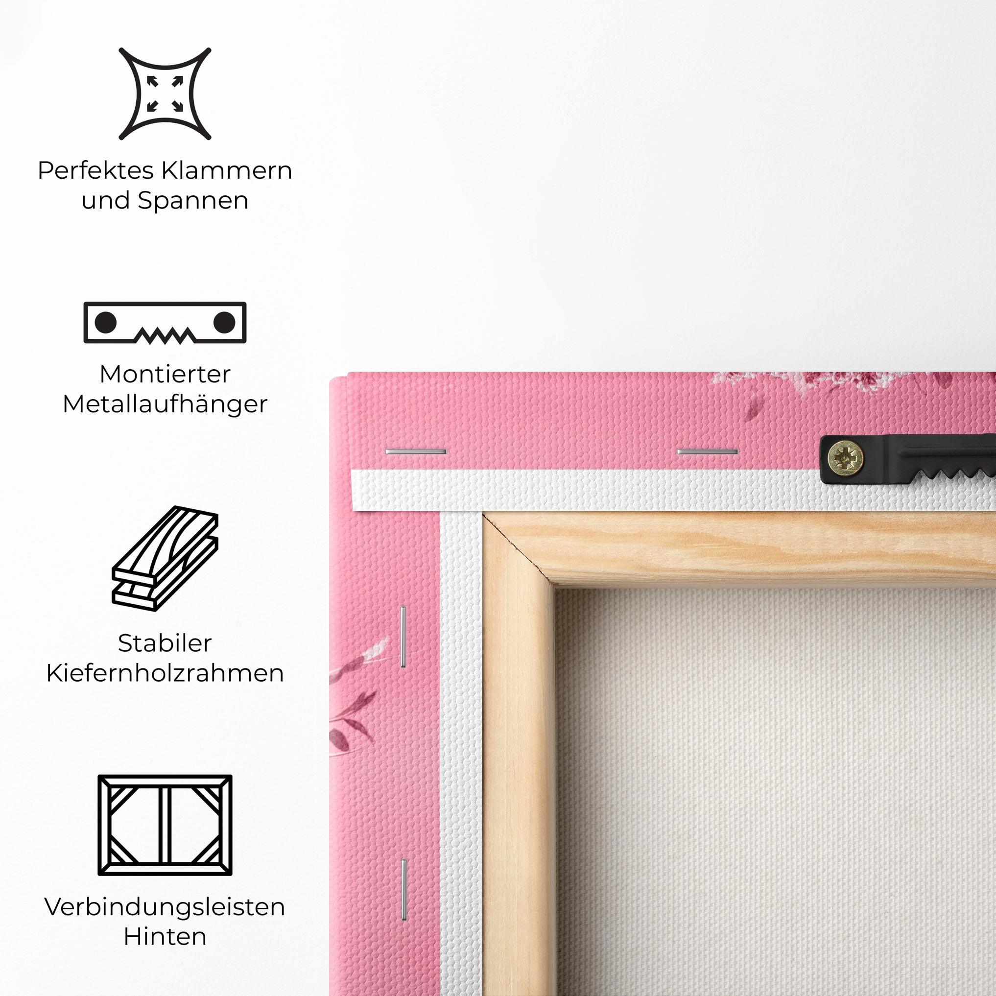 Leinwandbild Pink Light Vase mockup 5