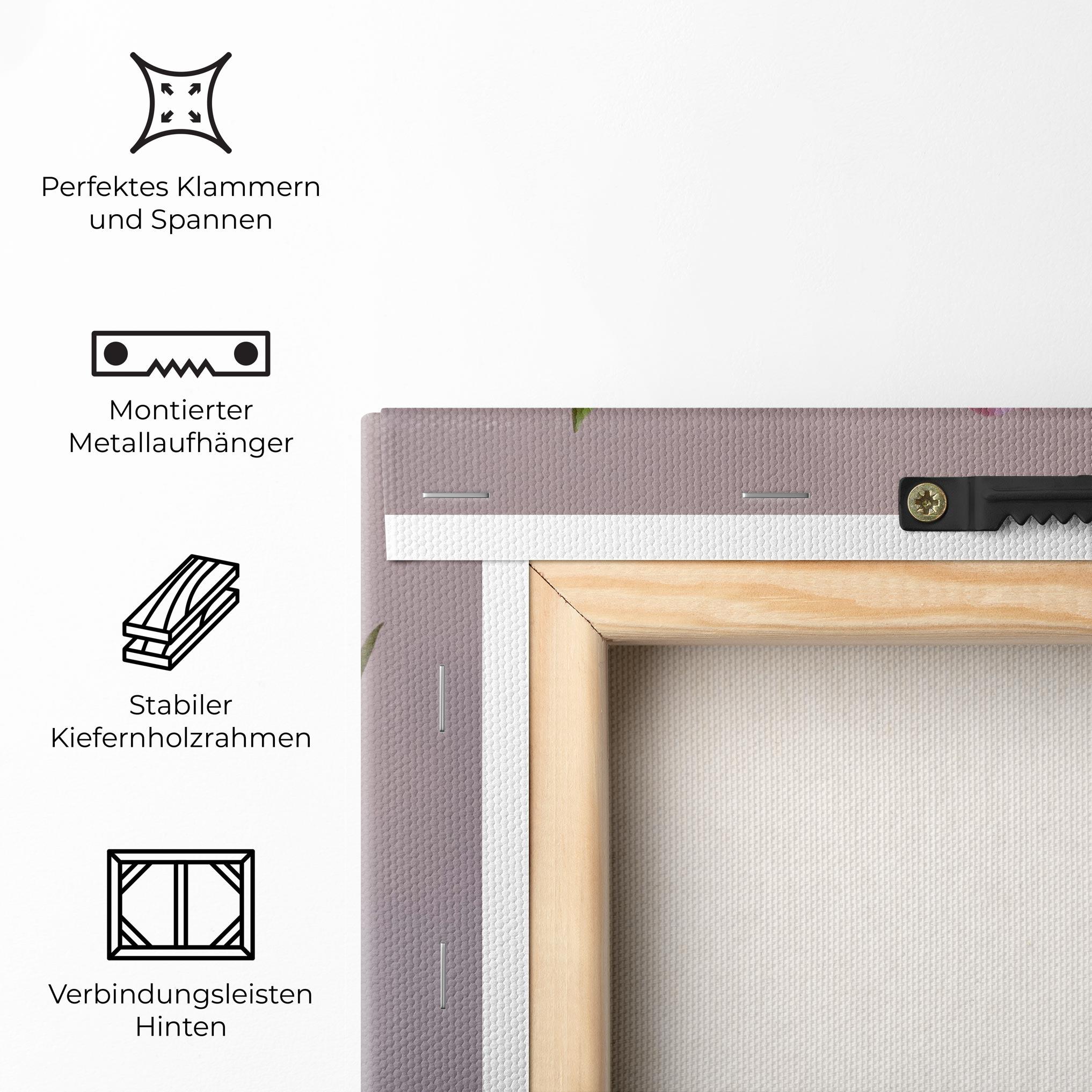 Leinwandbild Pink Tulips Vase mockup 5