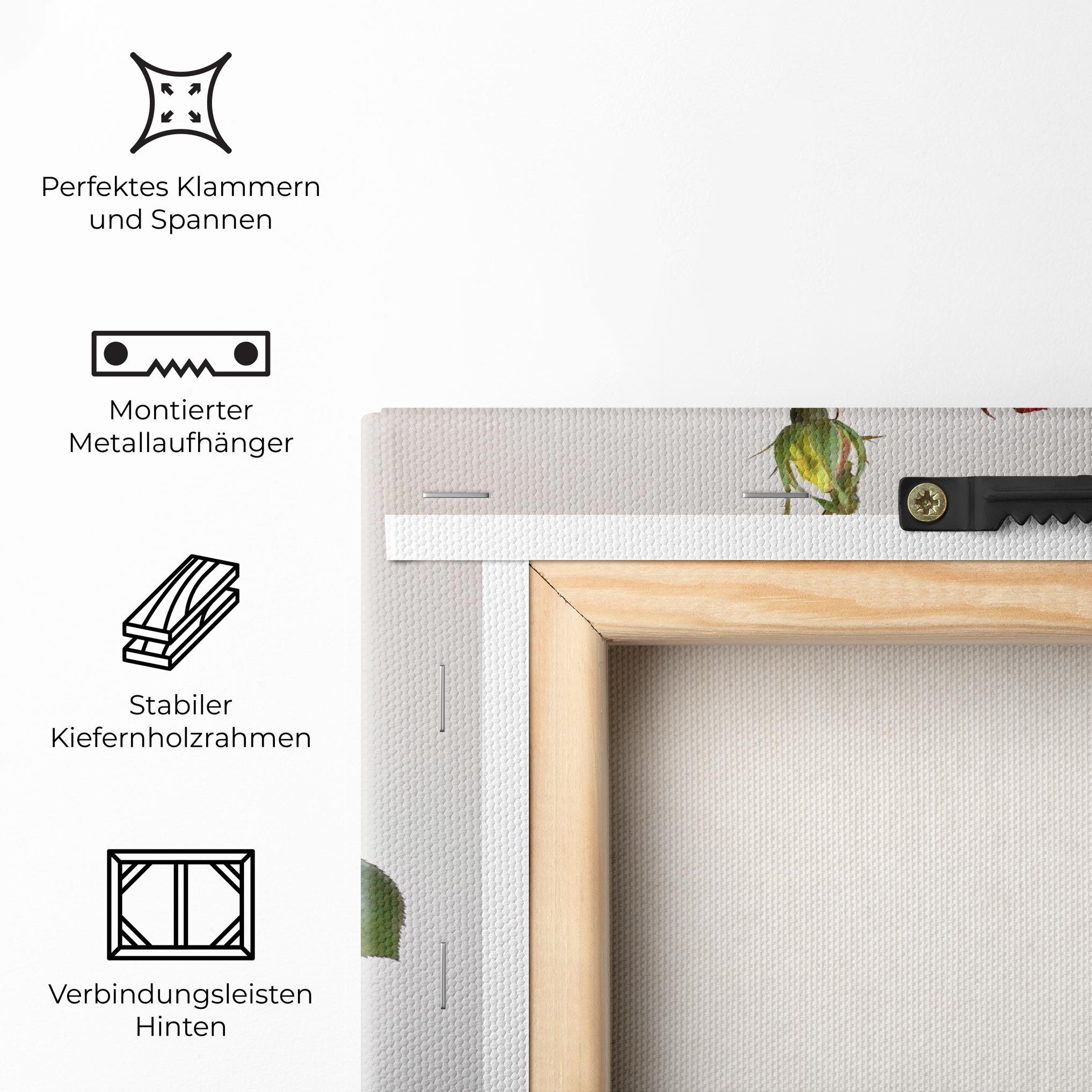 Leinwandbild Roses Vase mockup 5