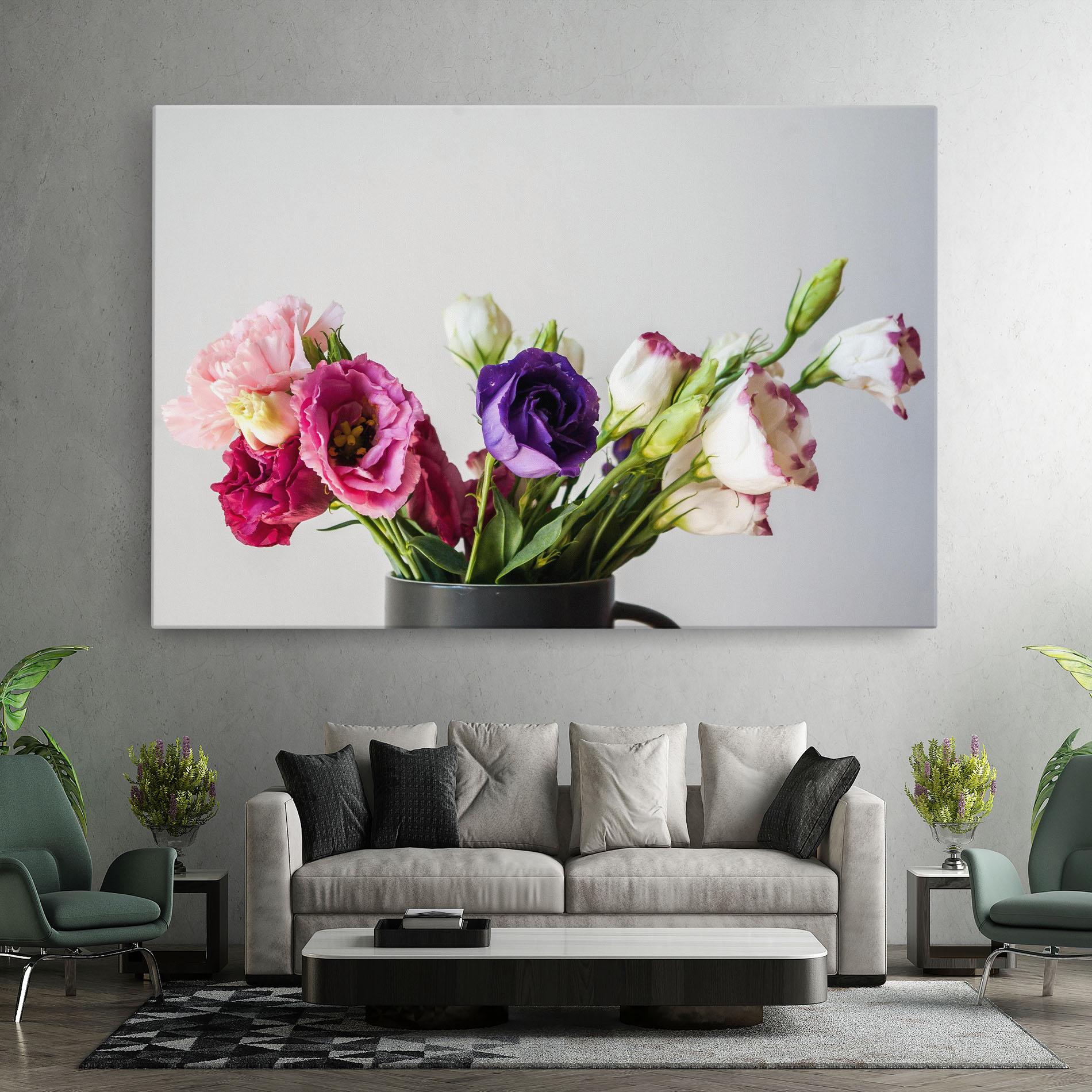 Leinwandbild Flowers In Vase mockup 7