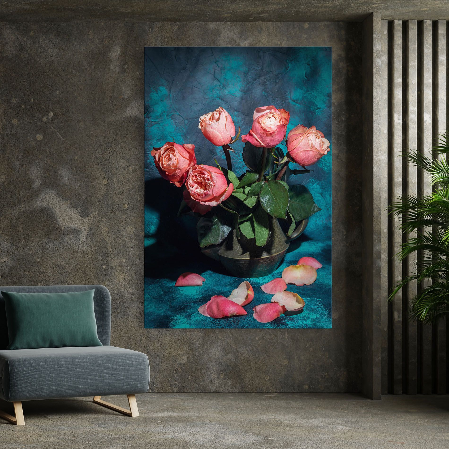 Bouquet Roses Vase mockup 7