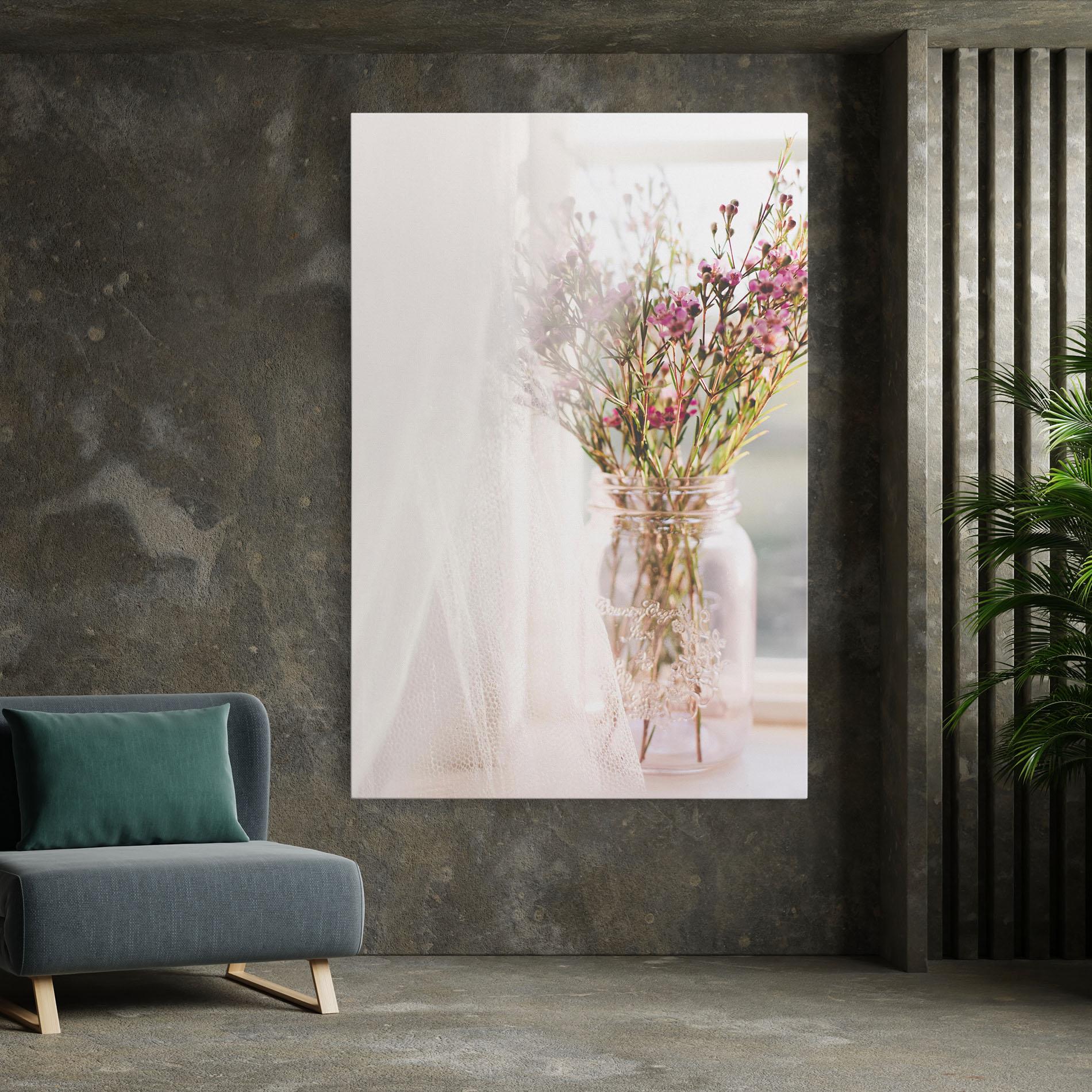 Leinwandbild Field Flowers Vase mockup 7