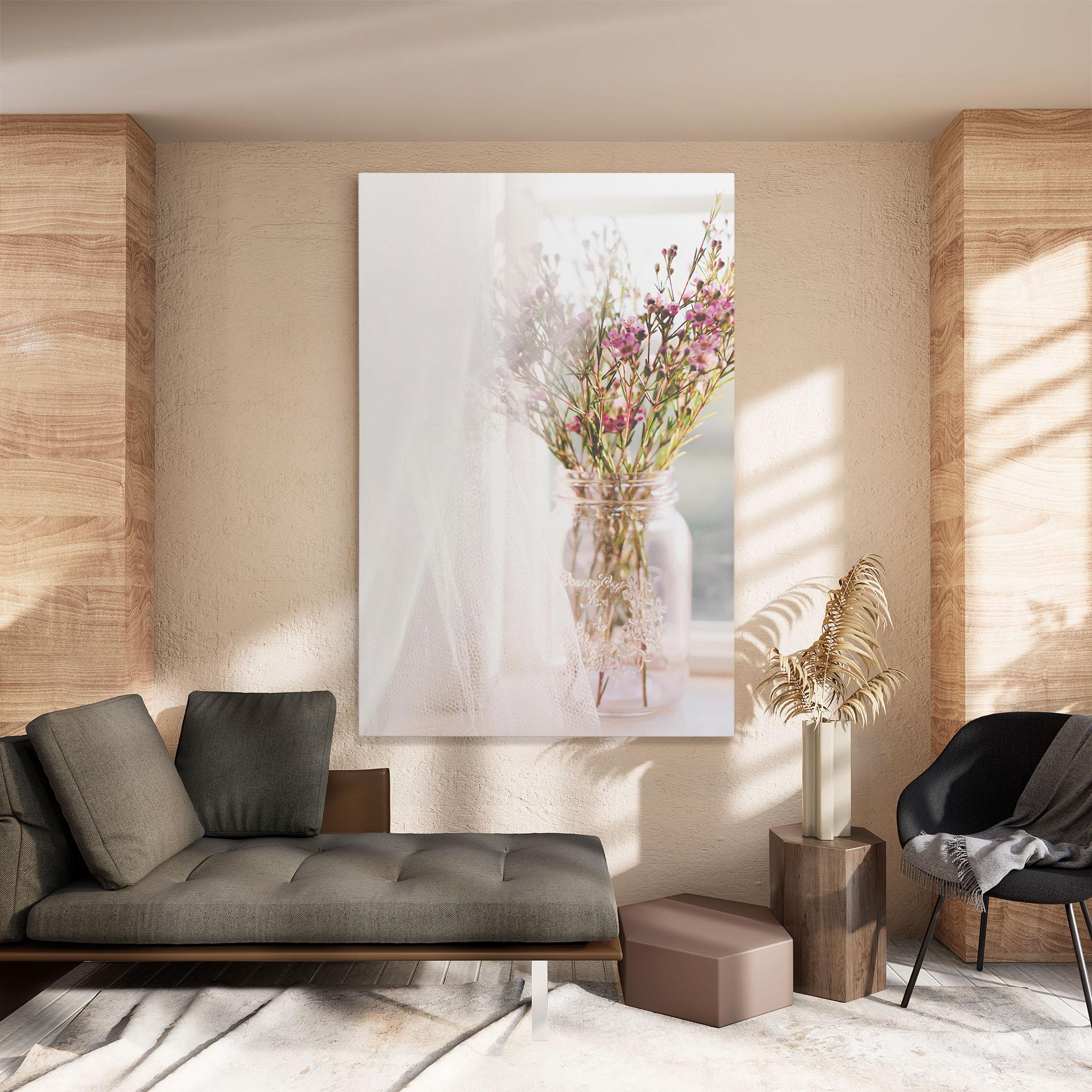 Leinwandbild Field Flowers Vase mockup 8