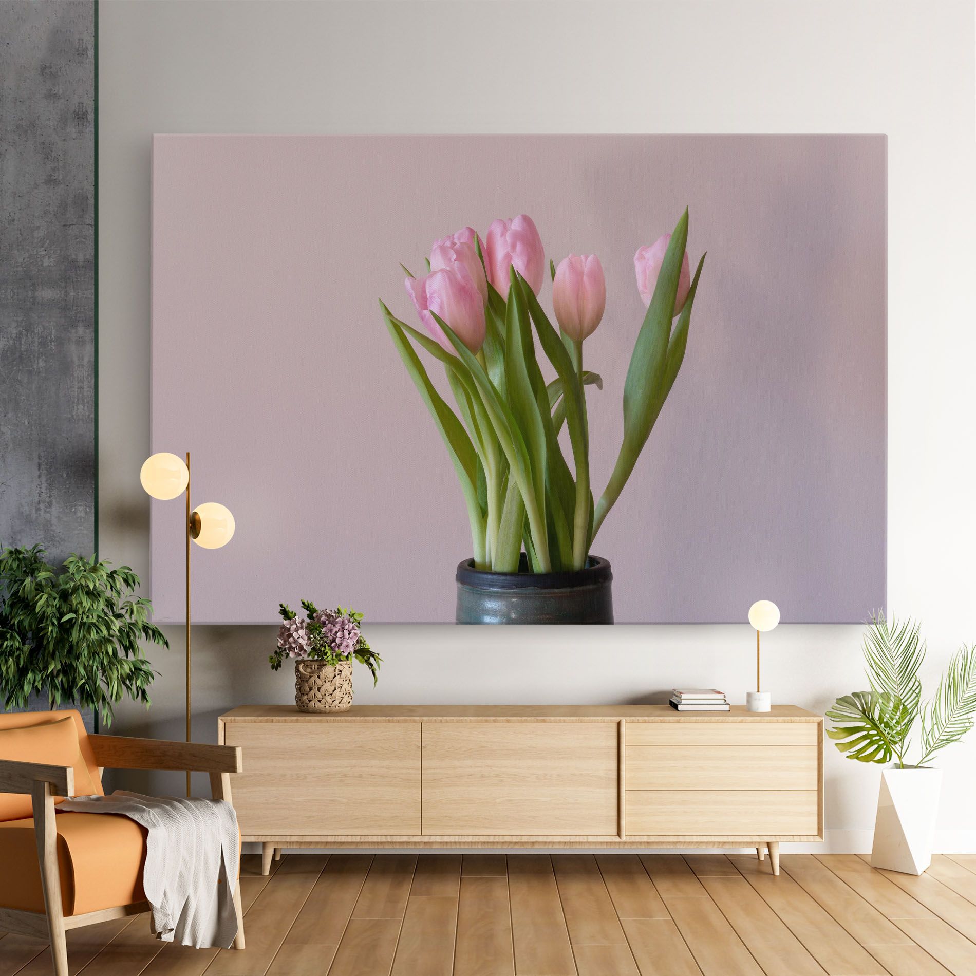 Pink Tulips Vase mockup 9