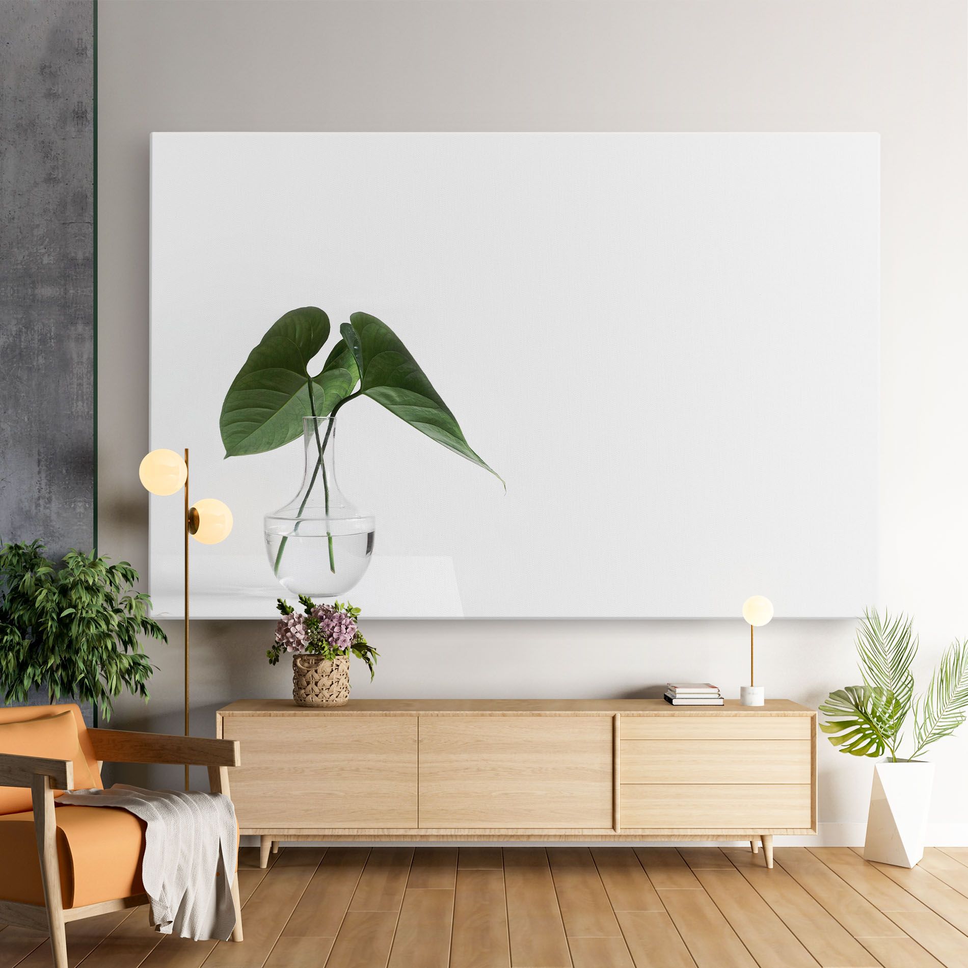 White Table Vase mockup 9