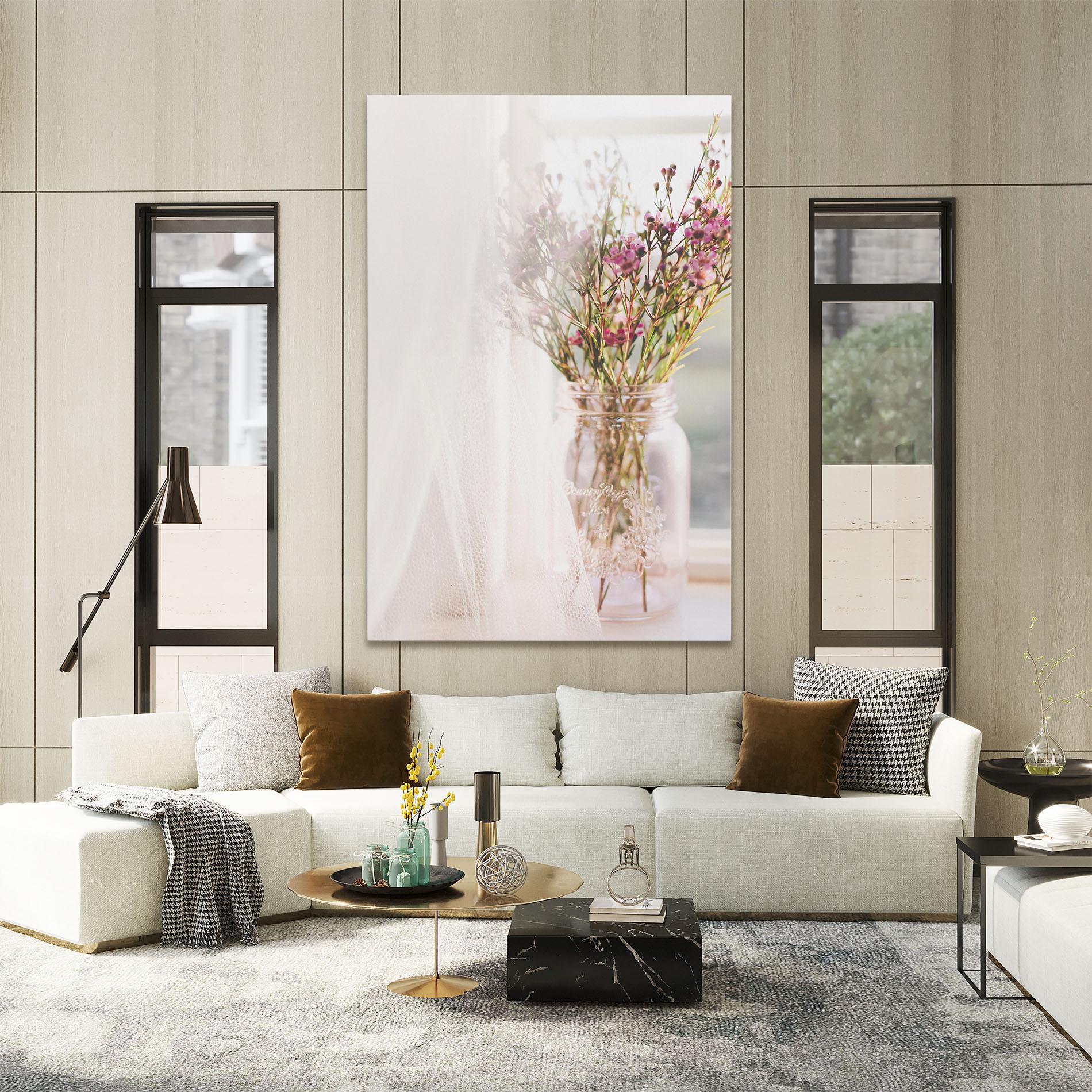 Leinwandbild Field Flowers Vase mockup 2