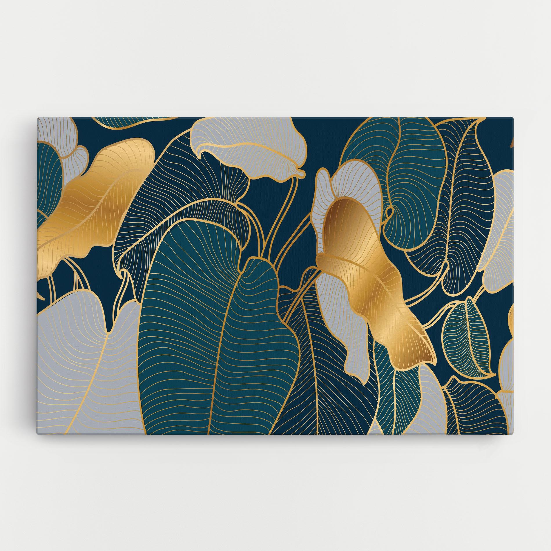Leinwandbild Golden Leaves mockup 0