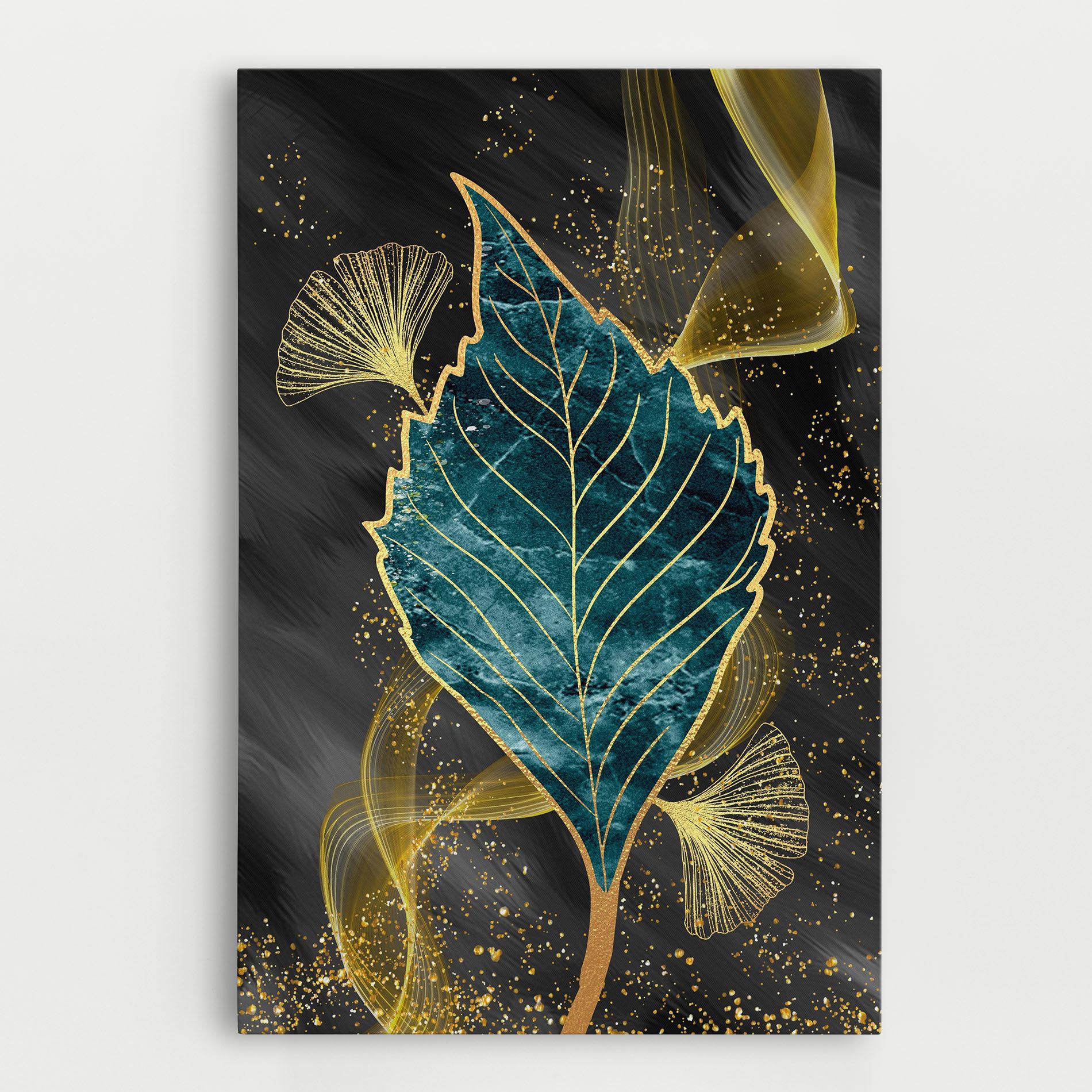 Golden Leaves Blue mockup 0