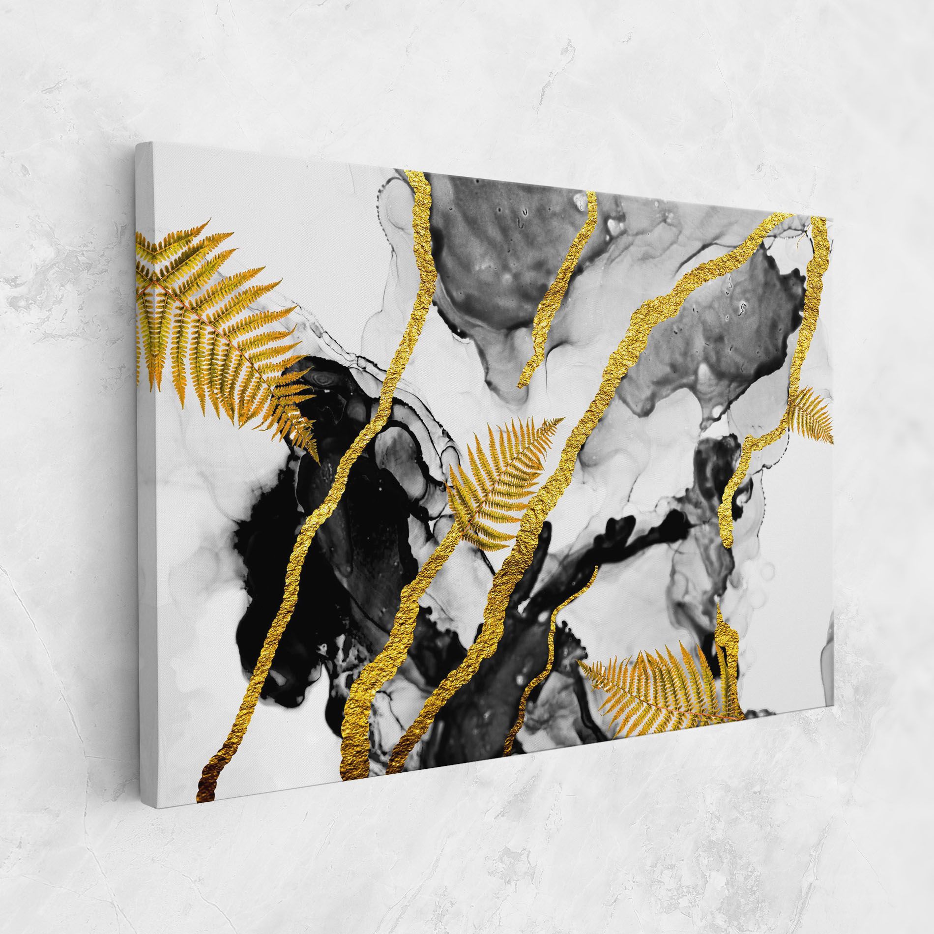 Abstract Golden Leaves mockup 1