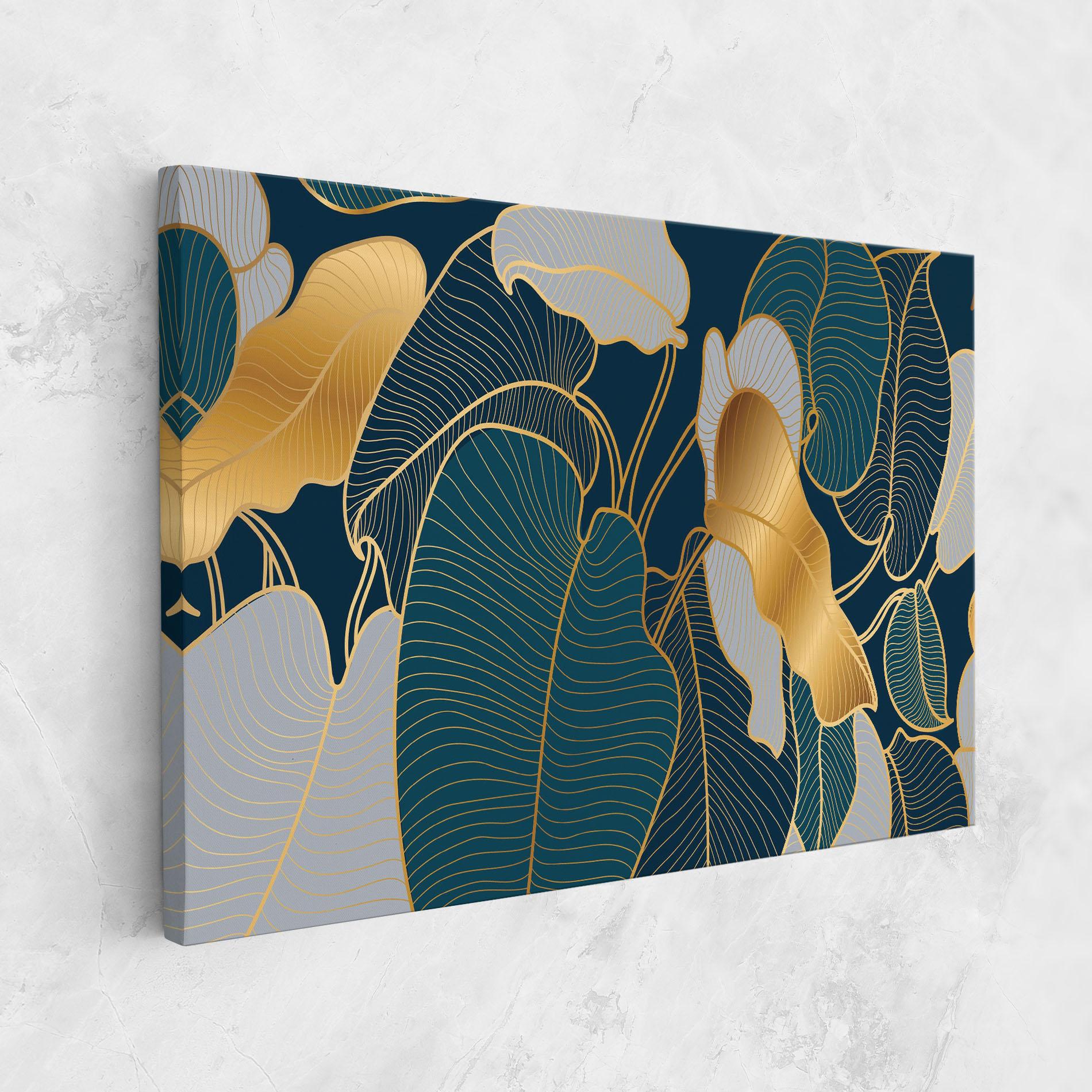 Leinwandbild Golden Leaves mockup 1