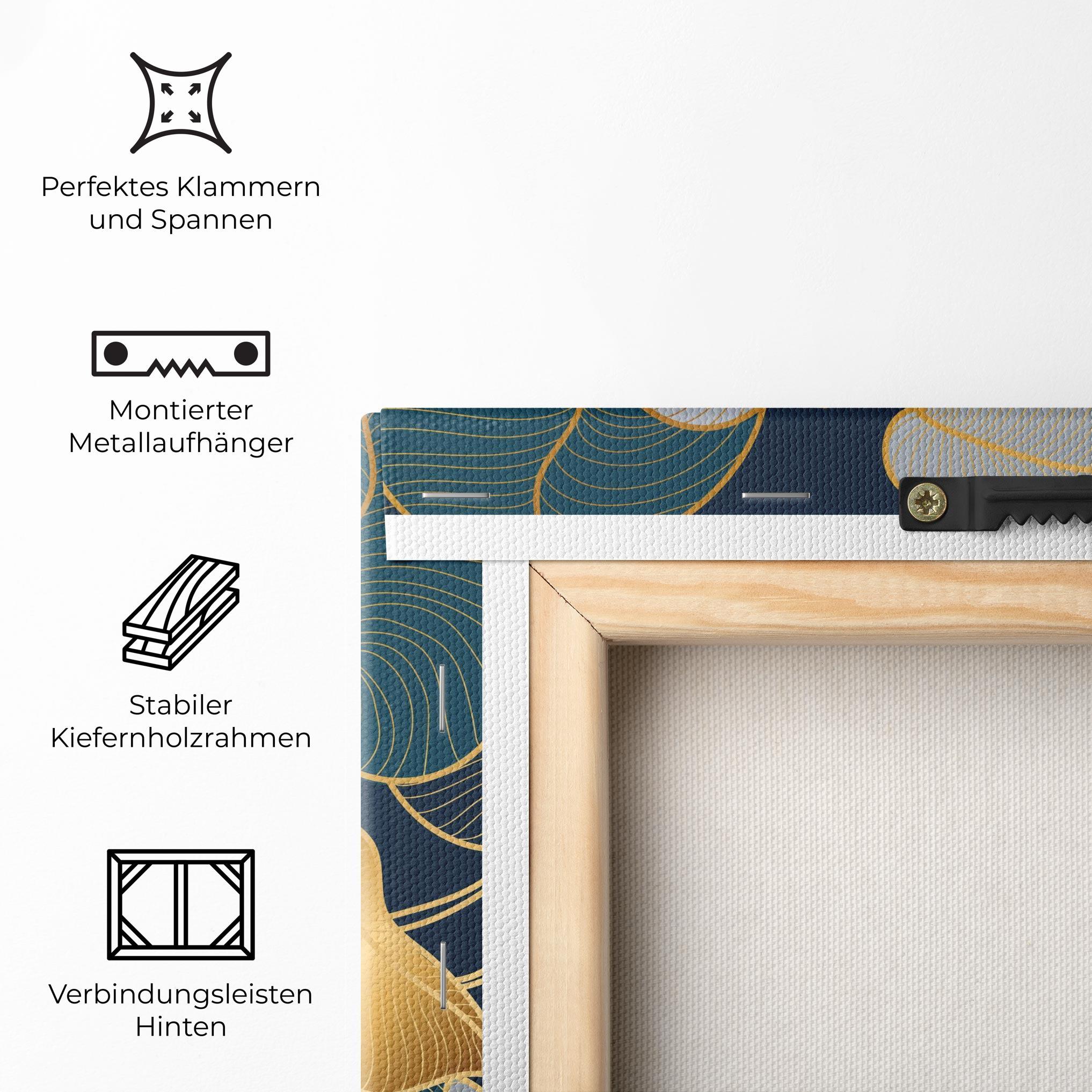 Leinwandbild Golden Leaves mockup 5