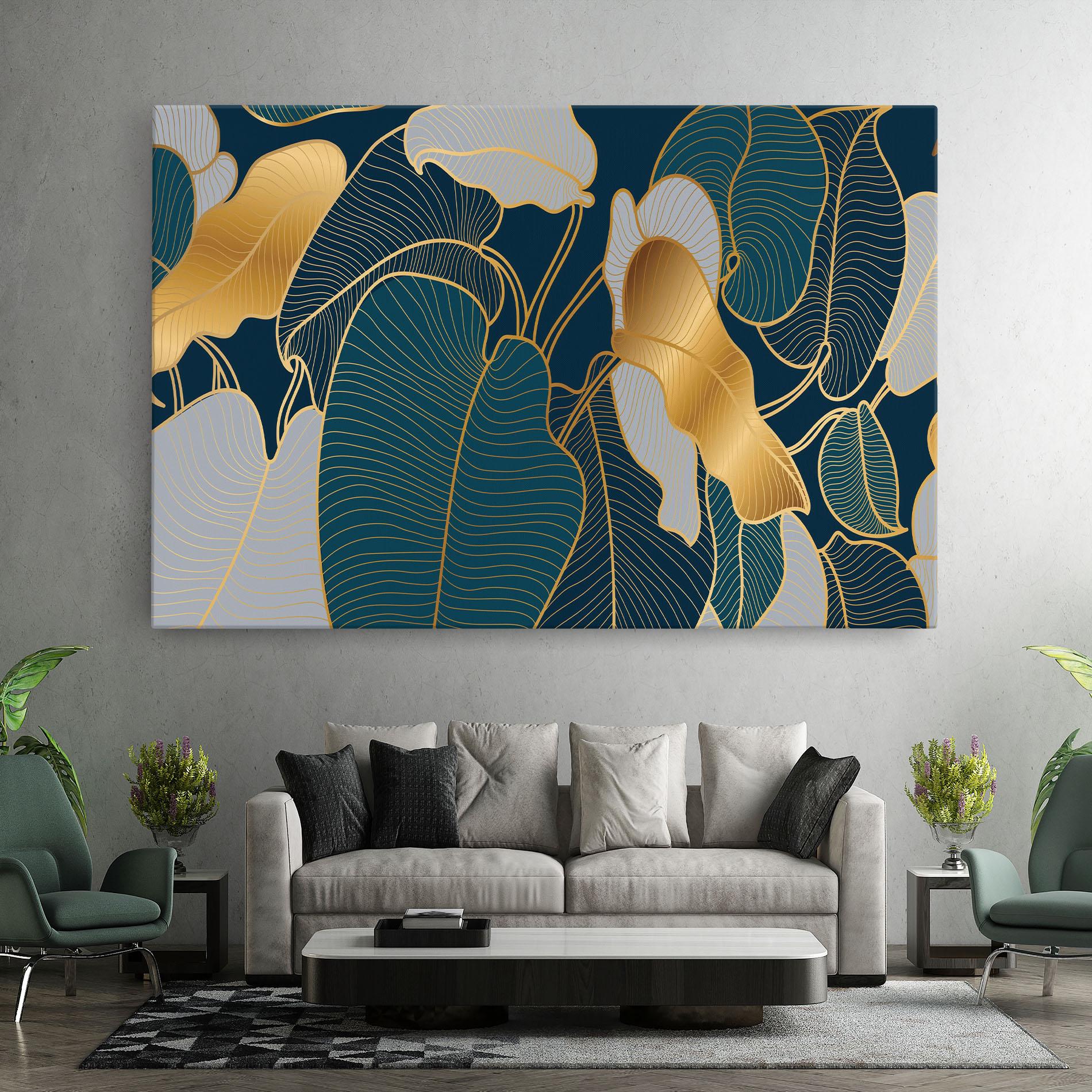 Leinwandbild Golden Leaves mockup 7