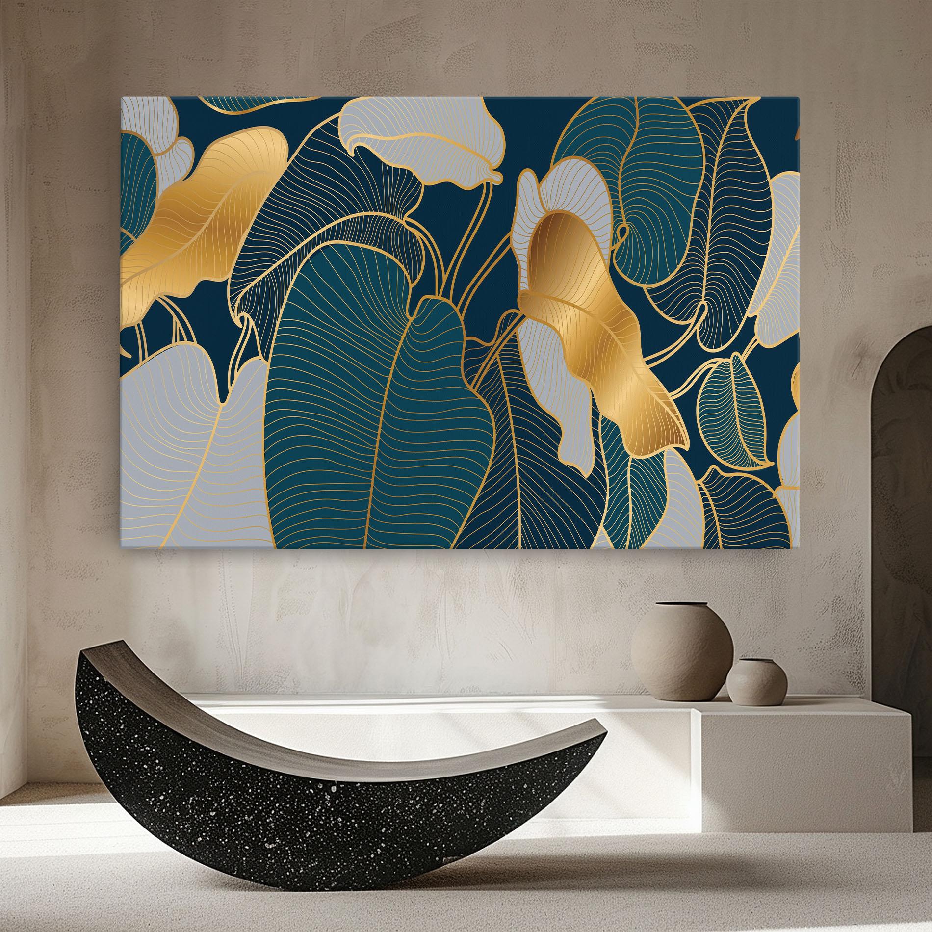 Leinwandbild Golden Leaves mockup 8