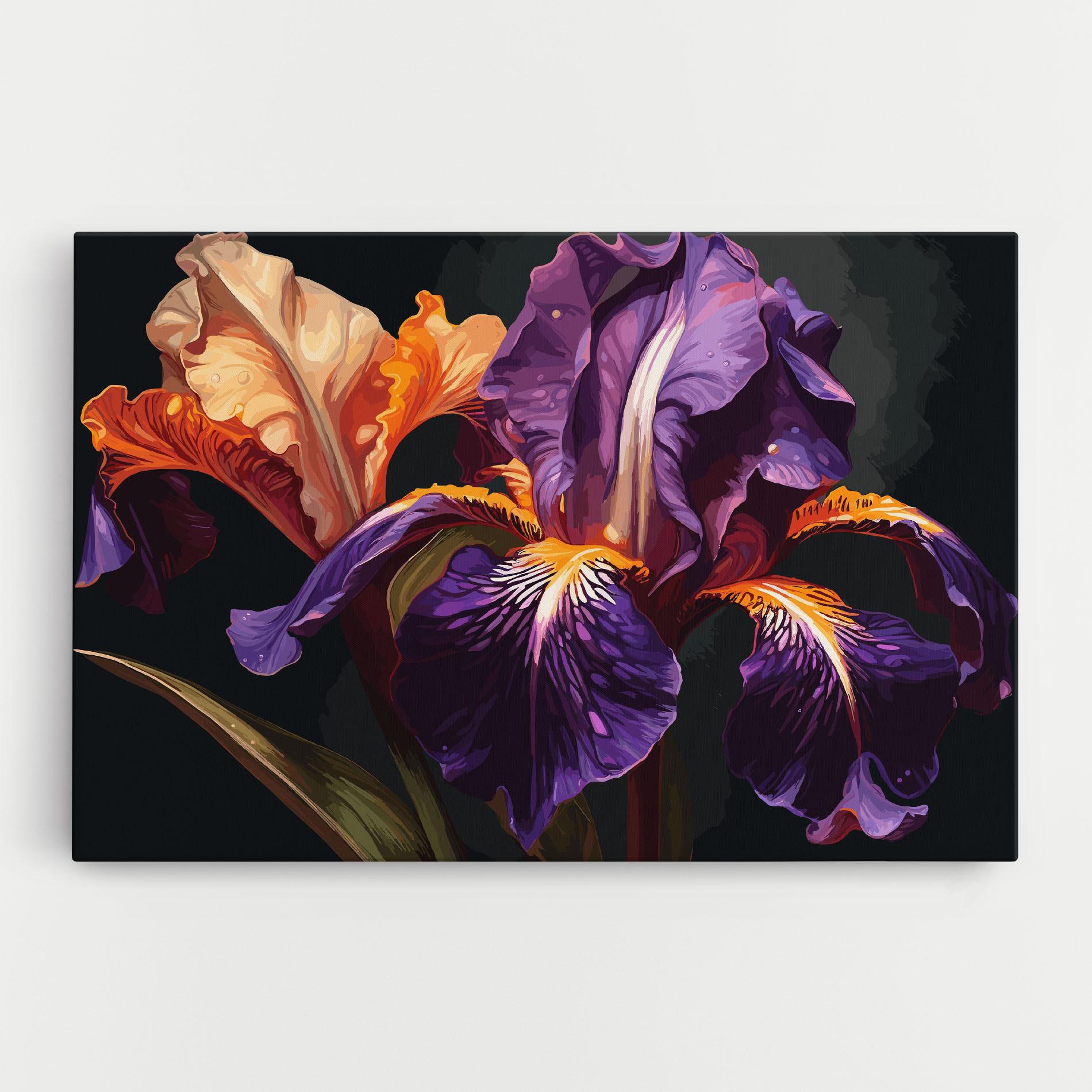 Leinwandbild Purple Orange Iris mockup 0