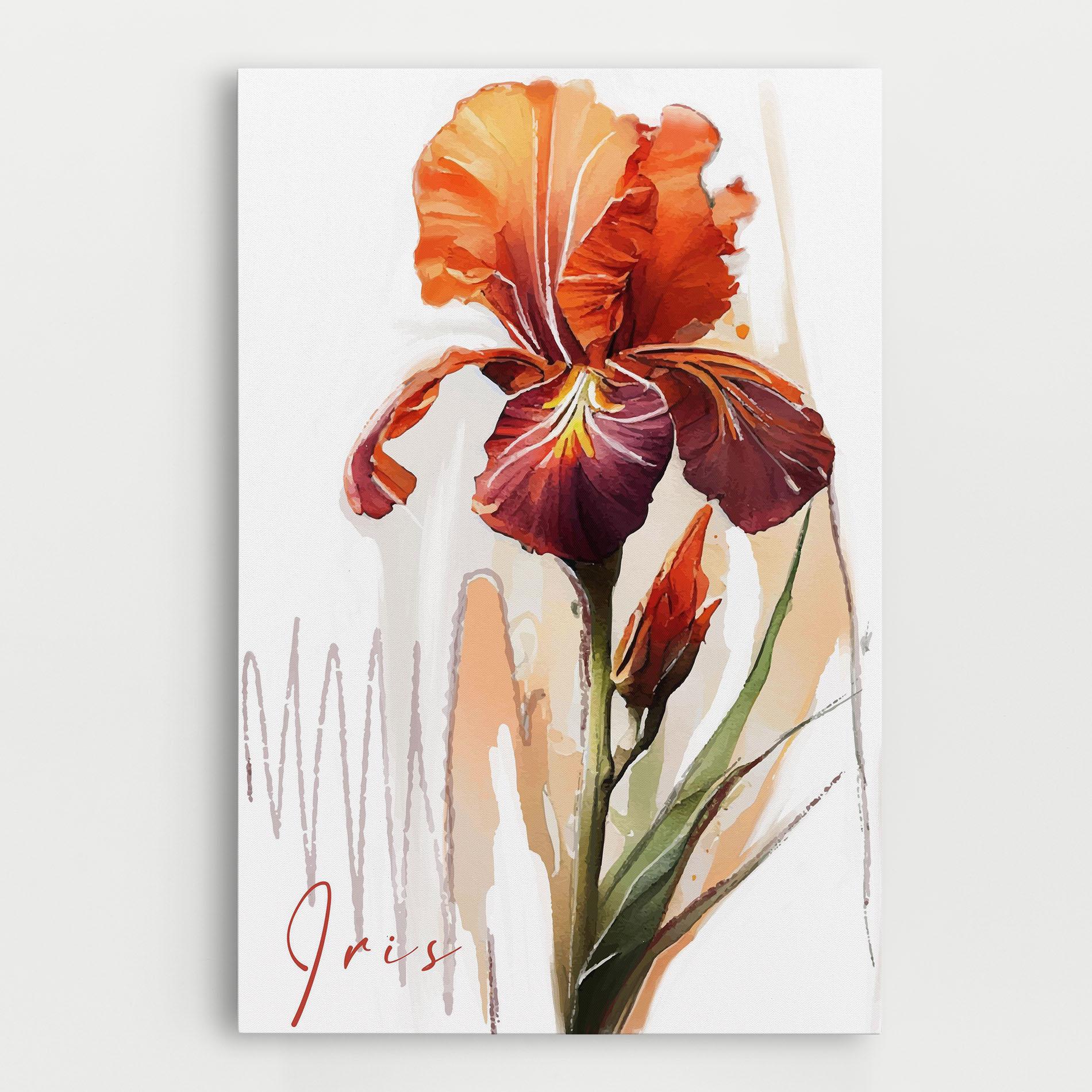 Leinwandbild Orange Iris mockup 0