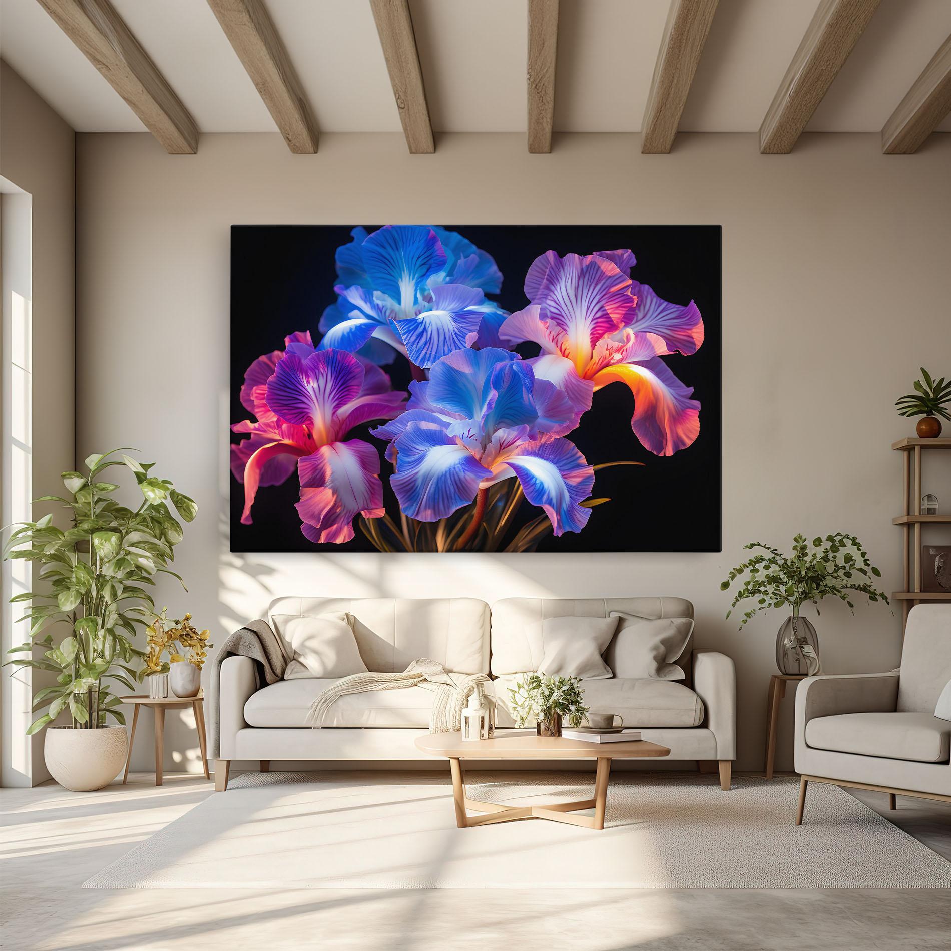 Leinwandbild Blue Light Iris mockup 6