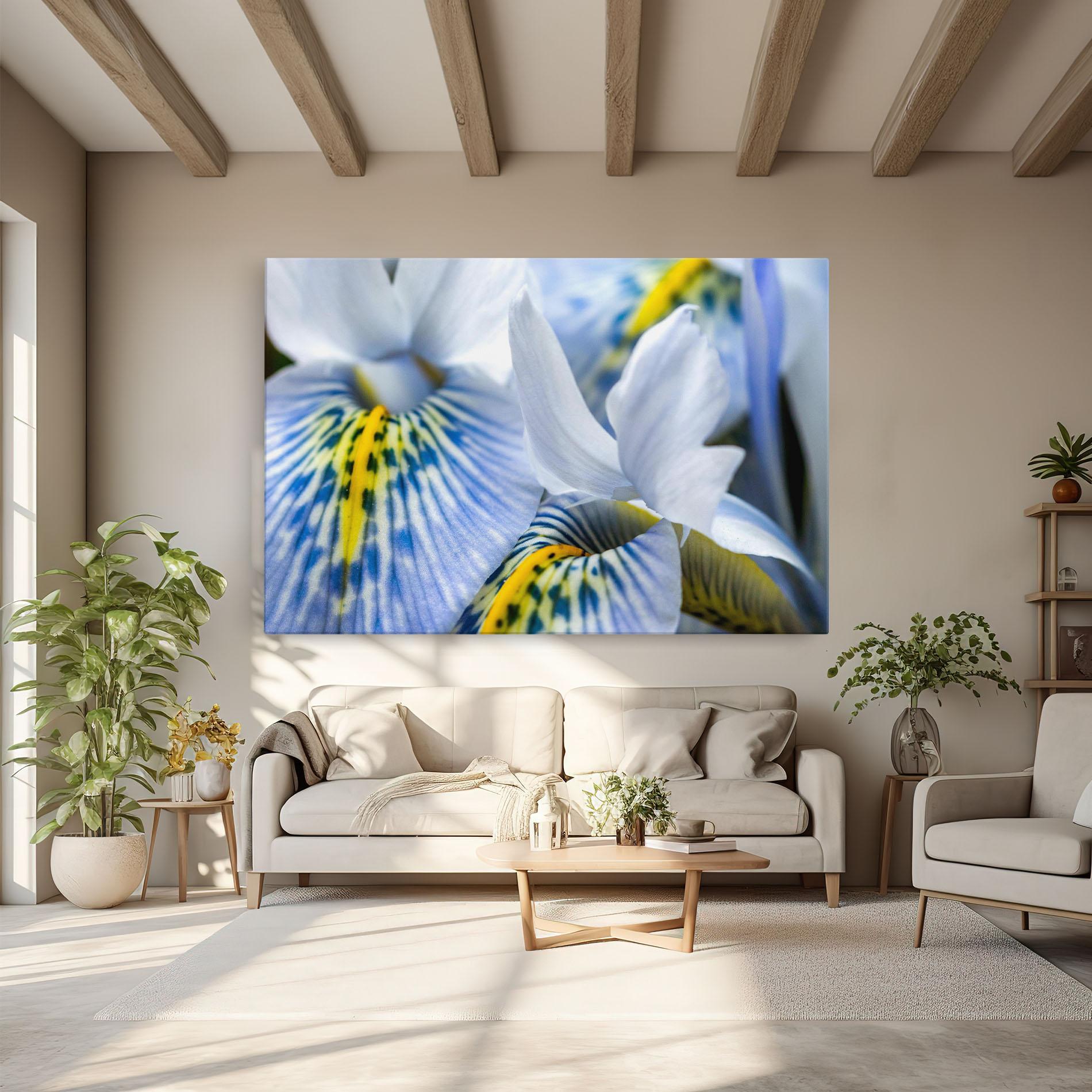 Leinwandbild Blue Yellow Iris mockup 6