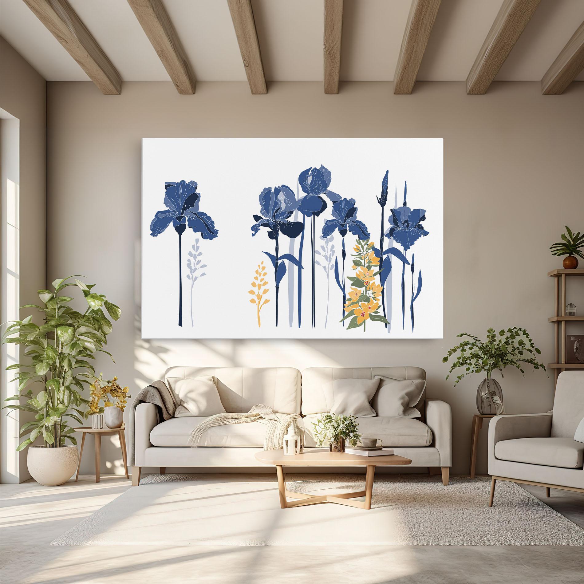 Leinwandbild Iris Blue Art mockup 6