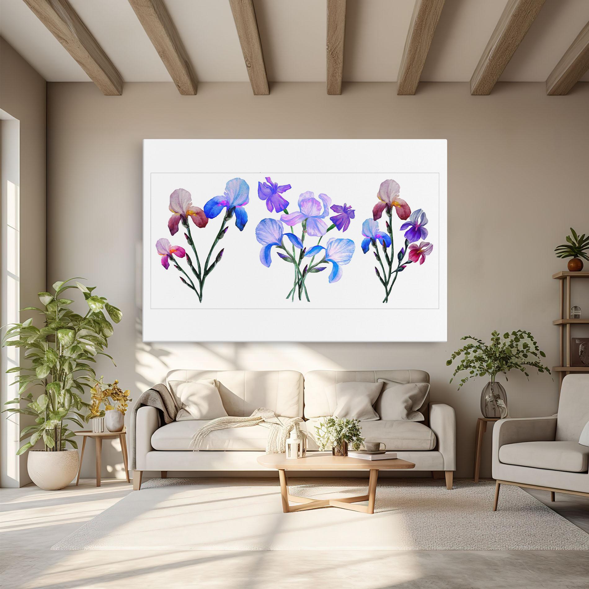 Leinwandbild Iris Set mockup 6