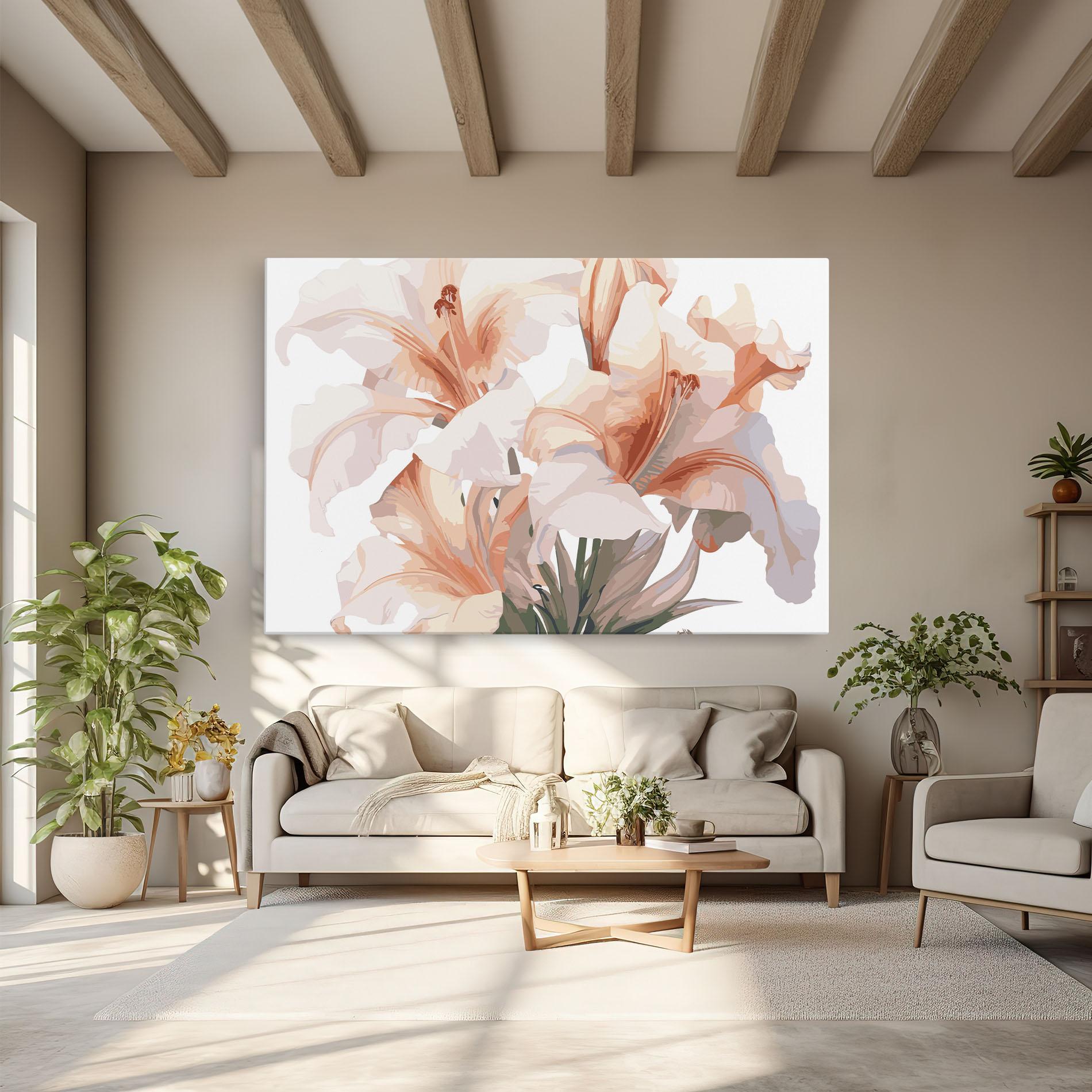 Leinwandbild Light Orange Iris mockup 6