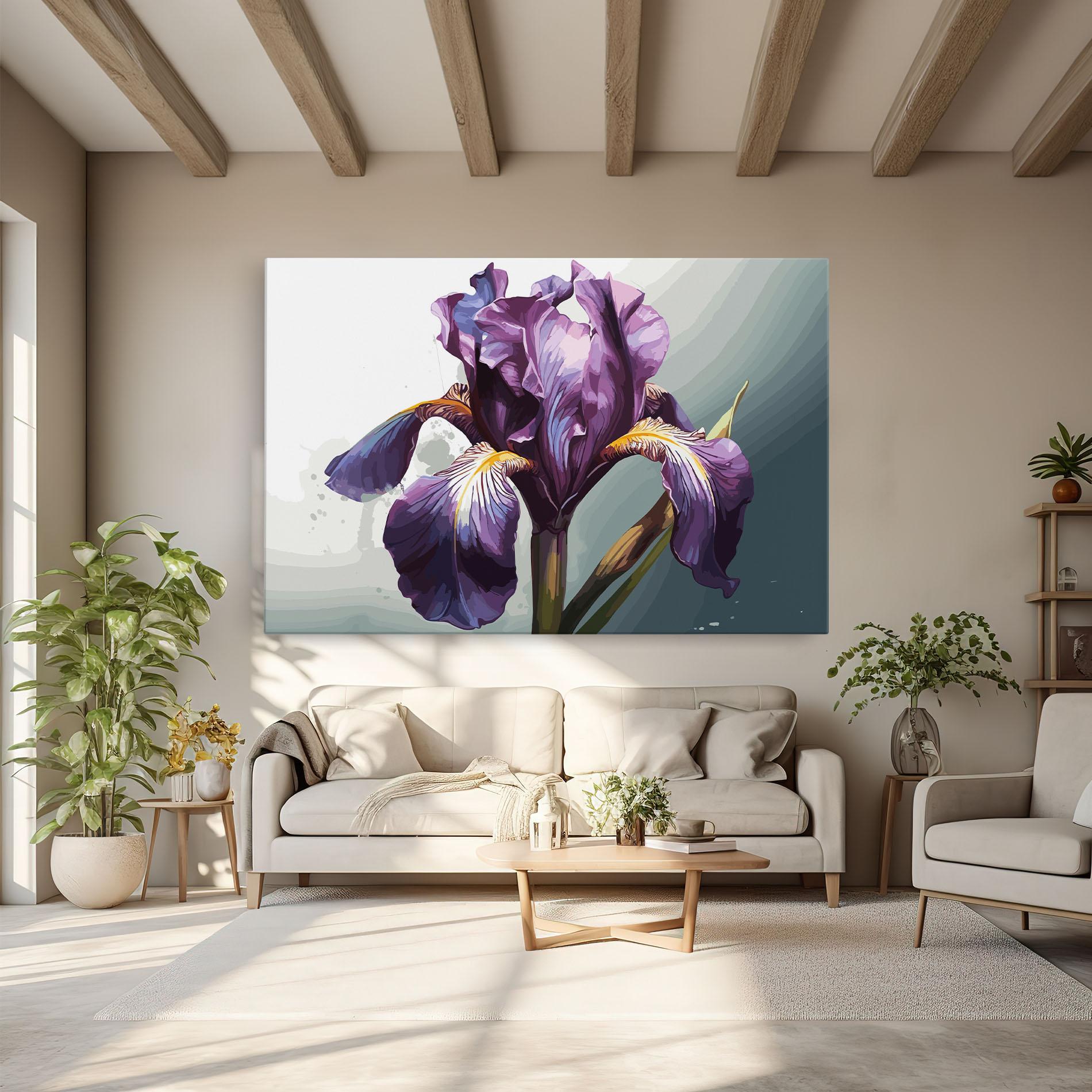 Leinwandbild Purple Blue Iris mockup 6
