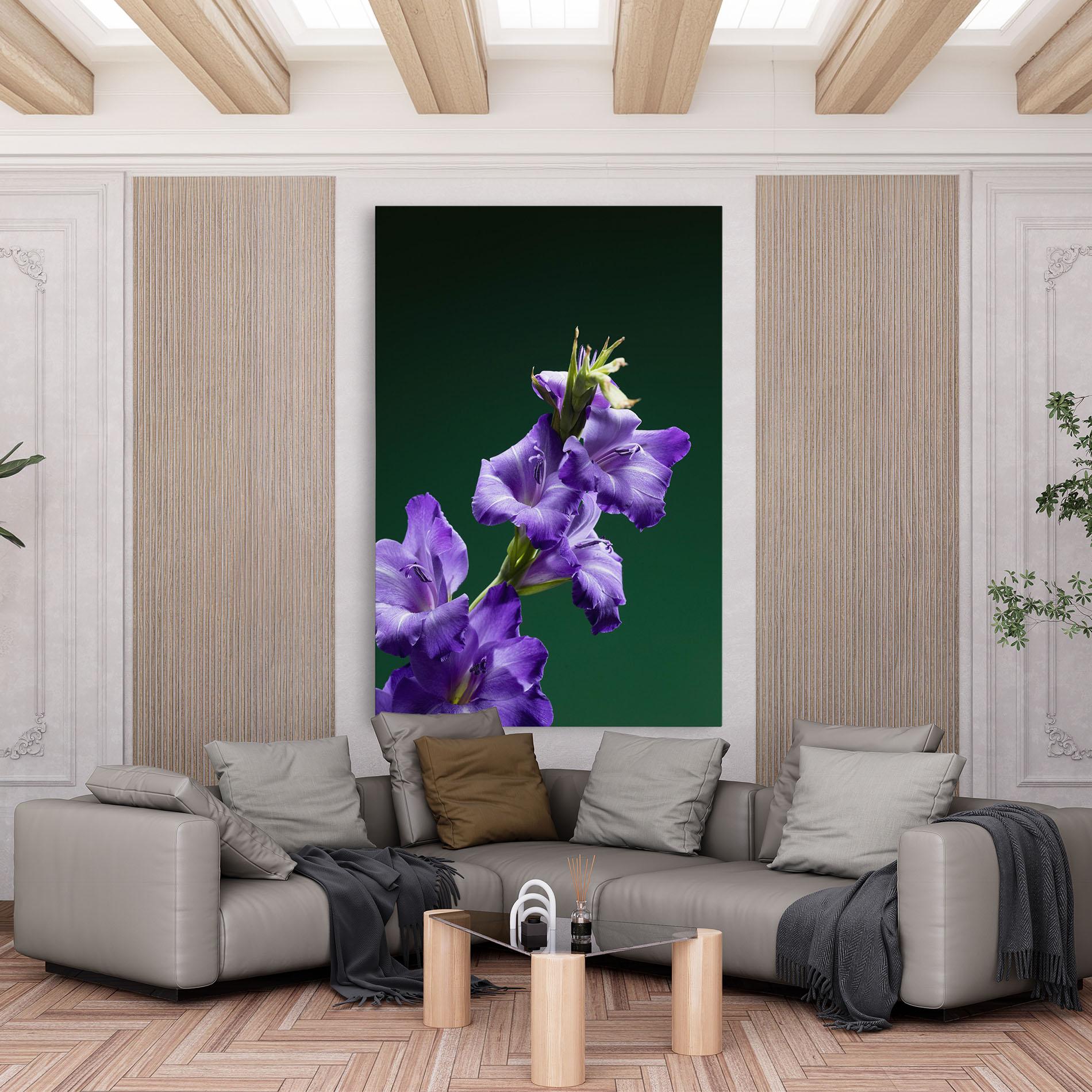 Leinwandbild Iris On Green mockup 6
