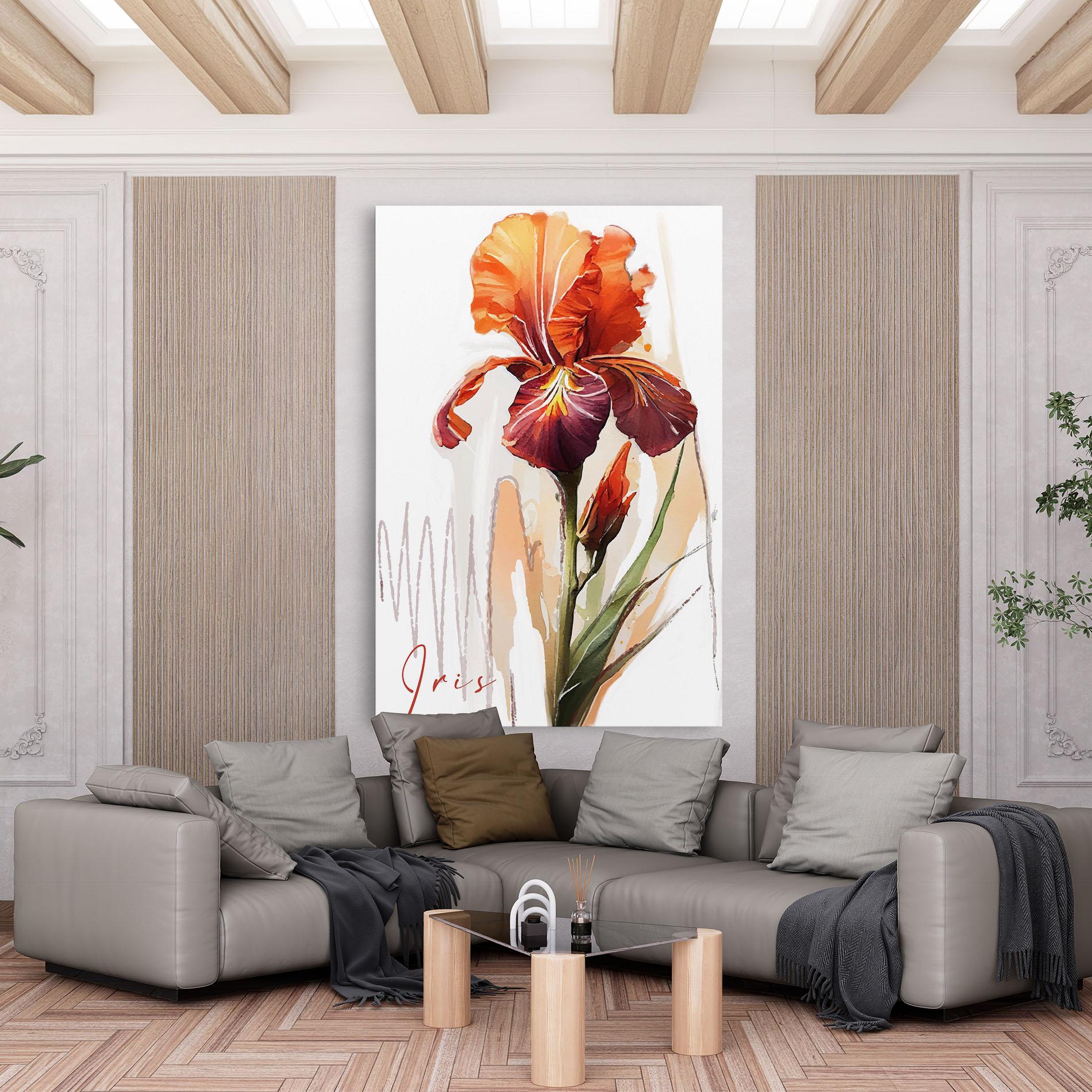 Leinwandbild Orange Iris mockup 6