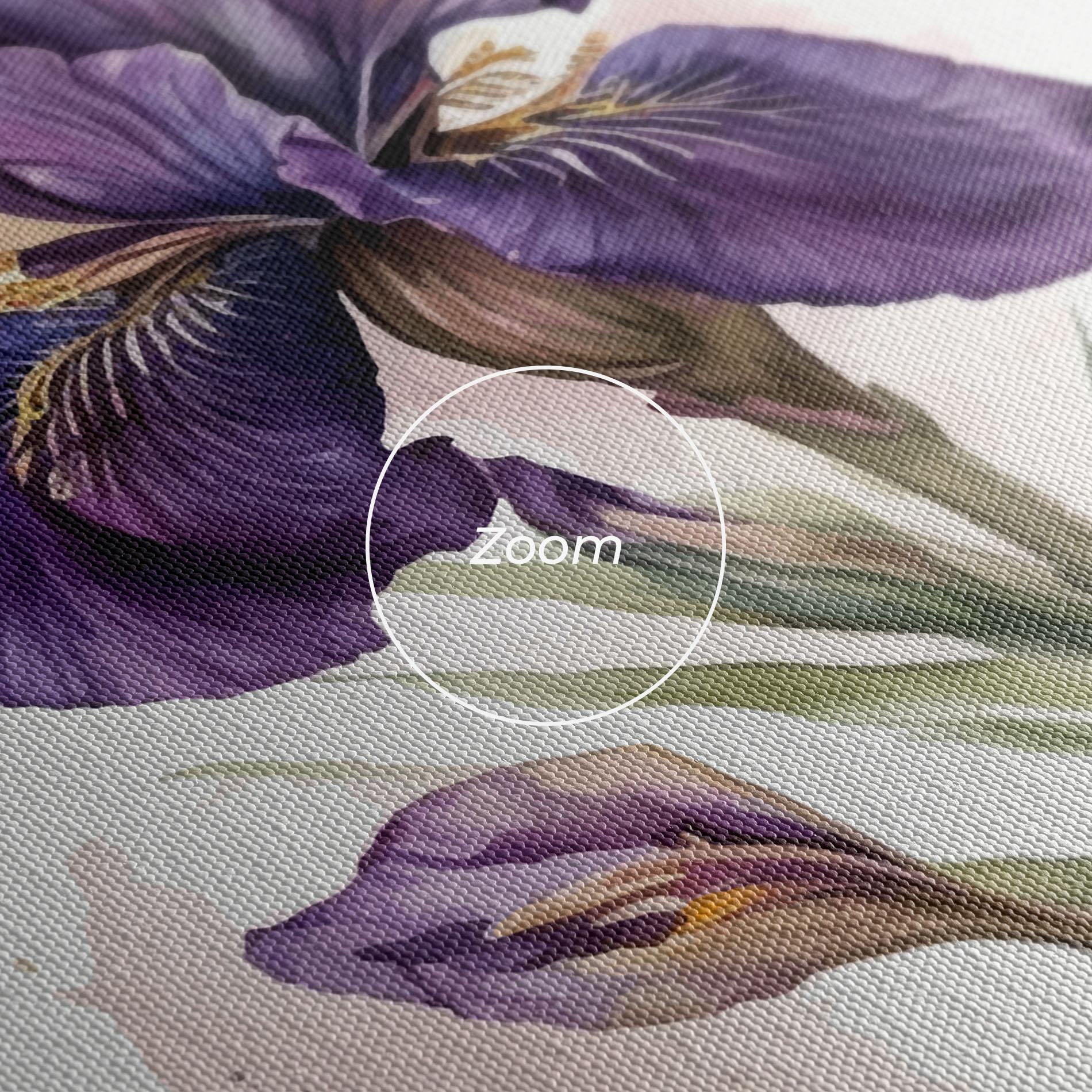 Leinwandbild Beautiful Purple Iris mockup 3