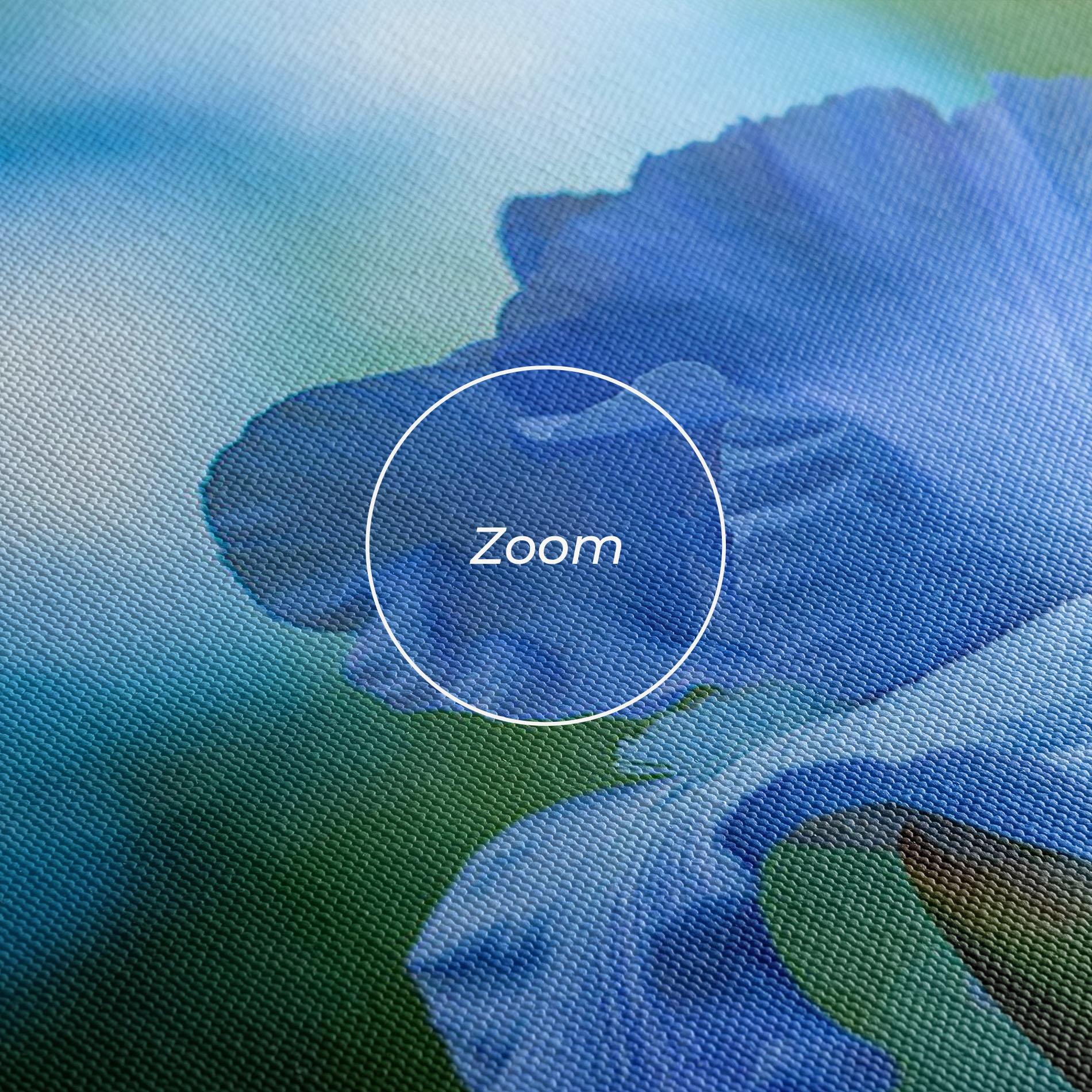 Leinwandbild Blue Iris In The Garden mockup 3