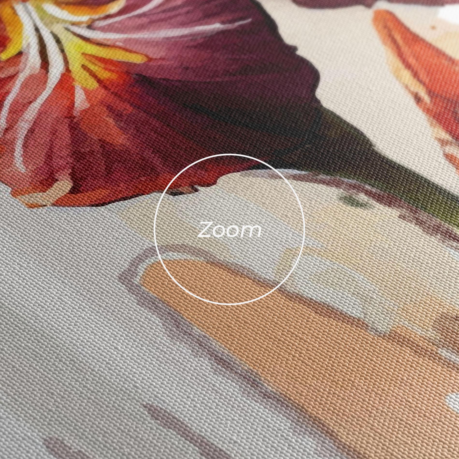 Leinwandbild Orange Iris mockup 3