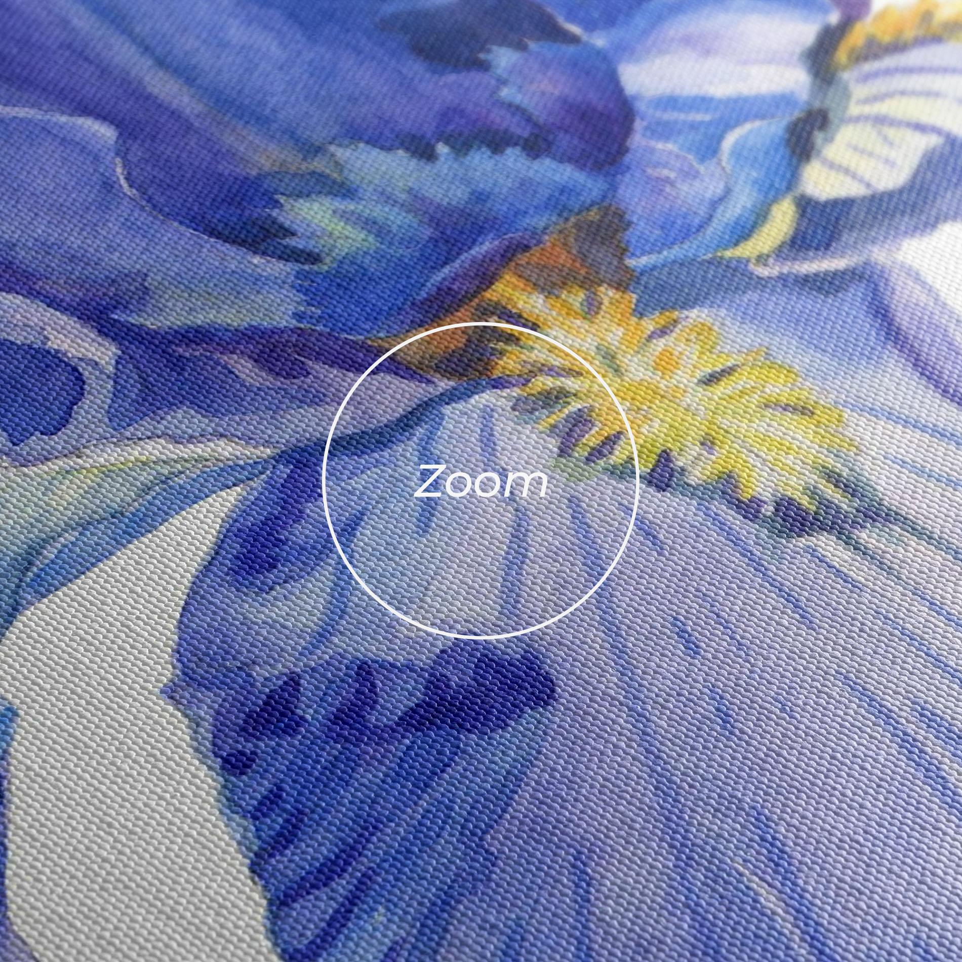 Leinwandbild Purple Iris On White mockup 3