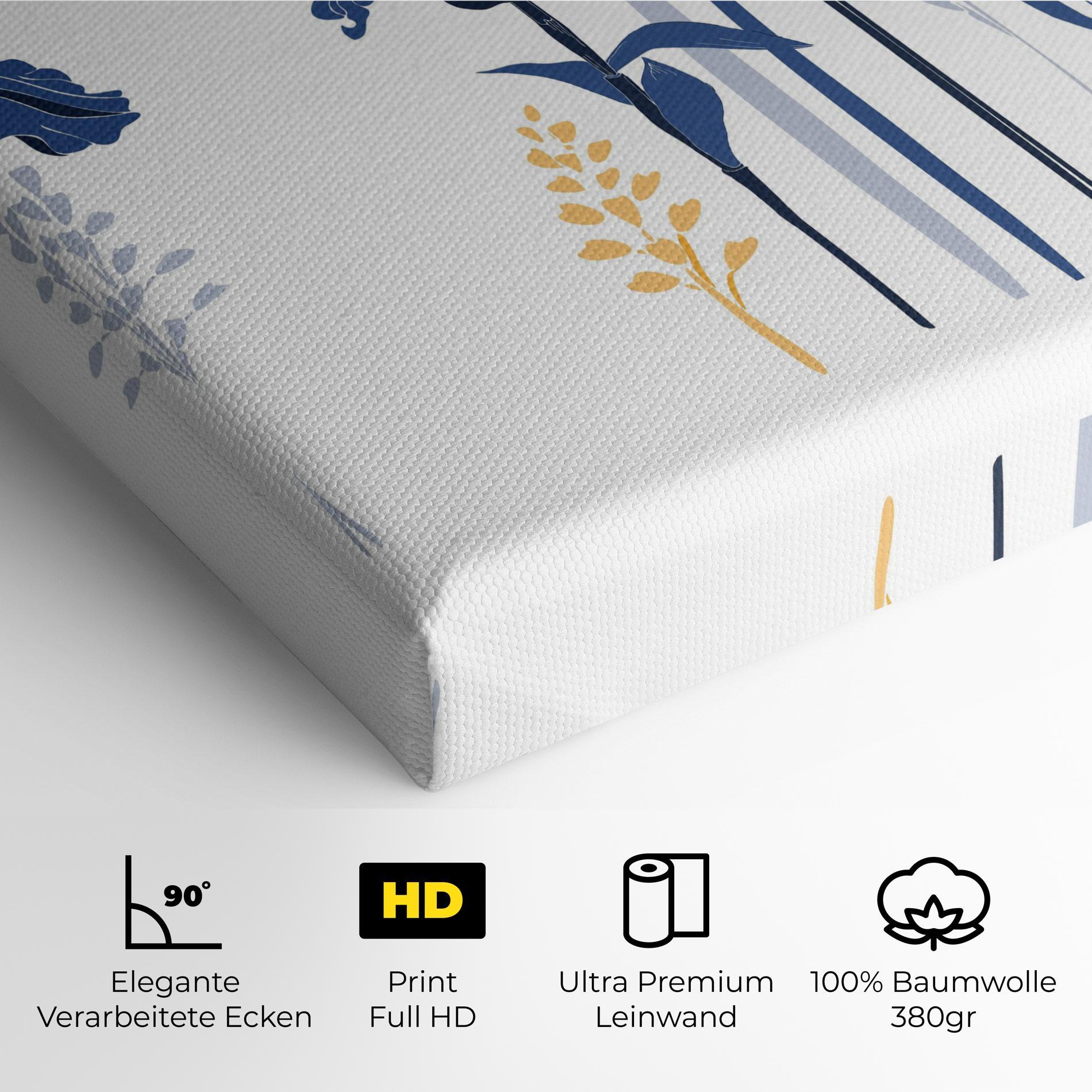 Leinwandbild Iris Blue Art mockup 4