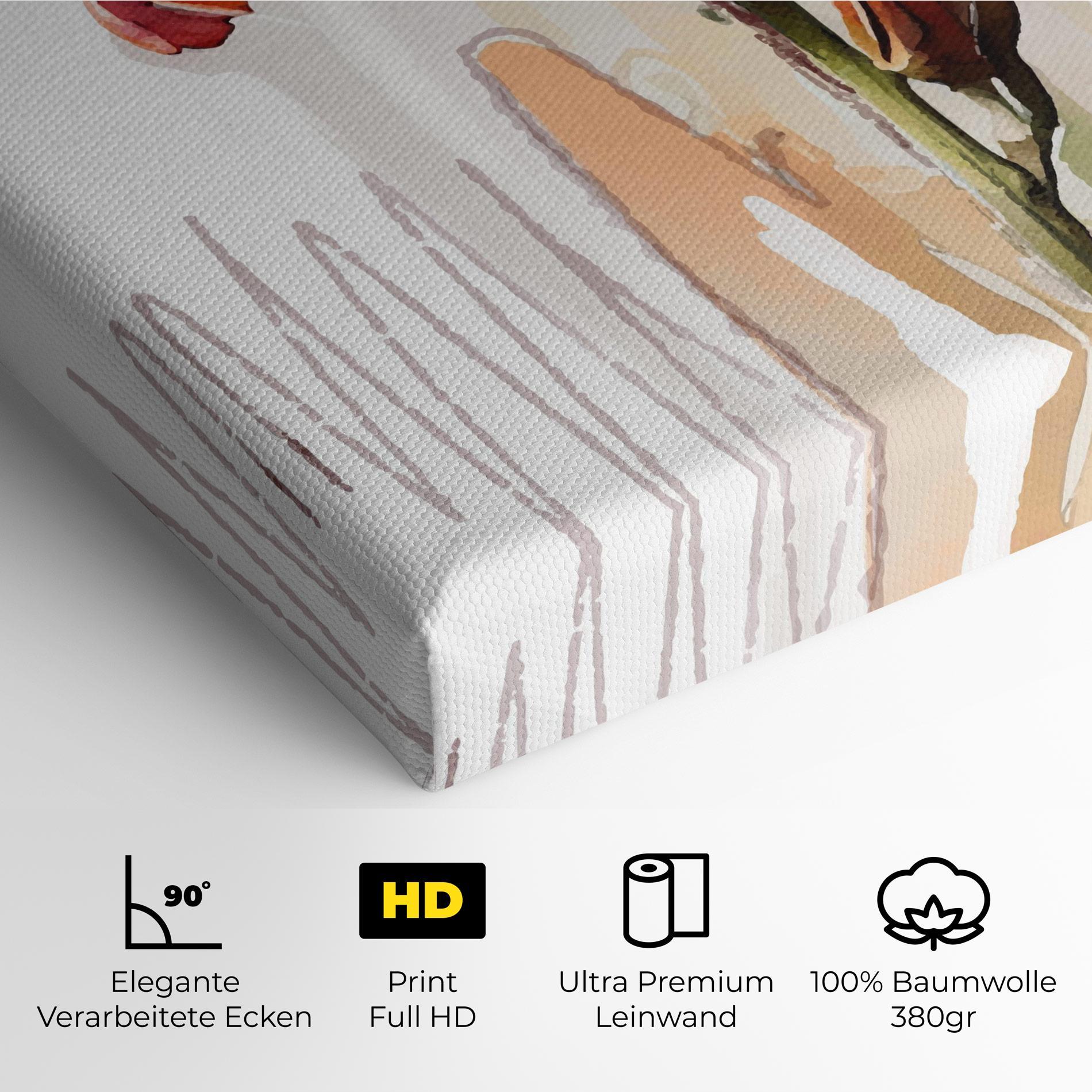 Leinwandbild Orange Iris mockup 4