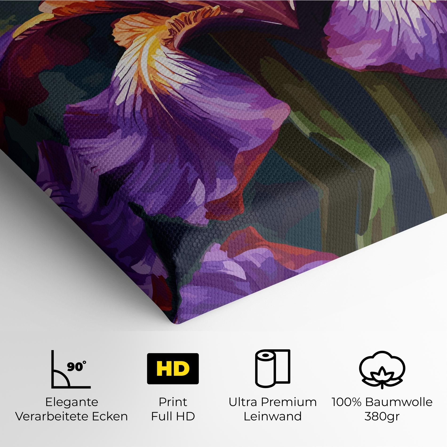 Purple Orange Iris Art mockup 4