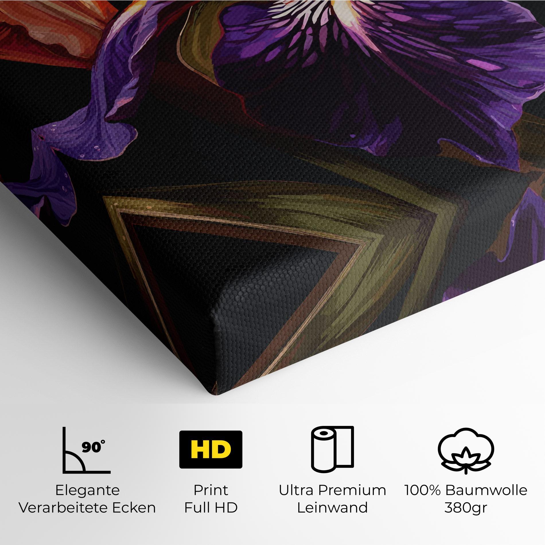 Leinwandbild Purple Orange Iris mockup 4