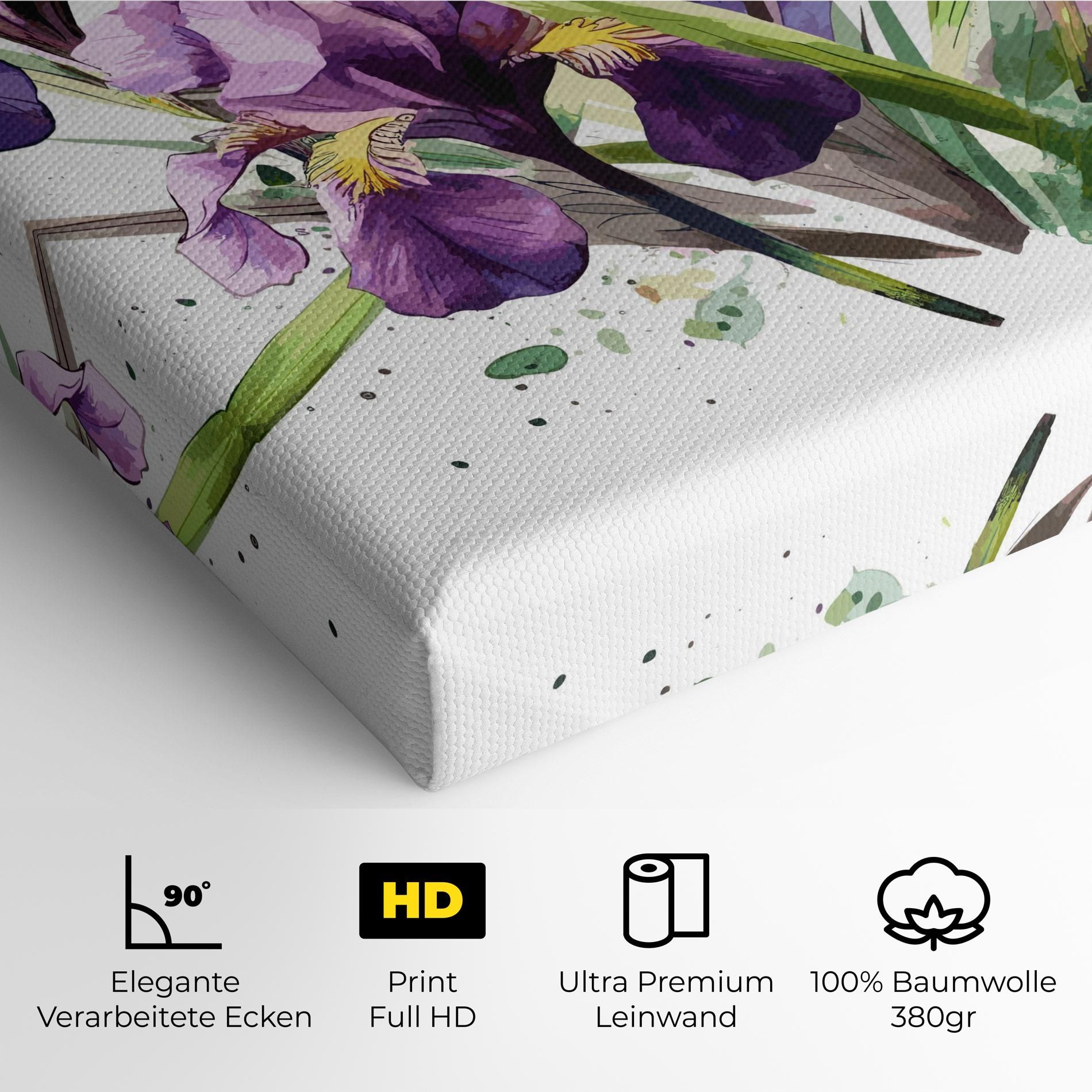 Watercolor Purple Iris mockup 4