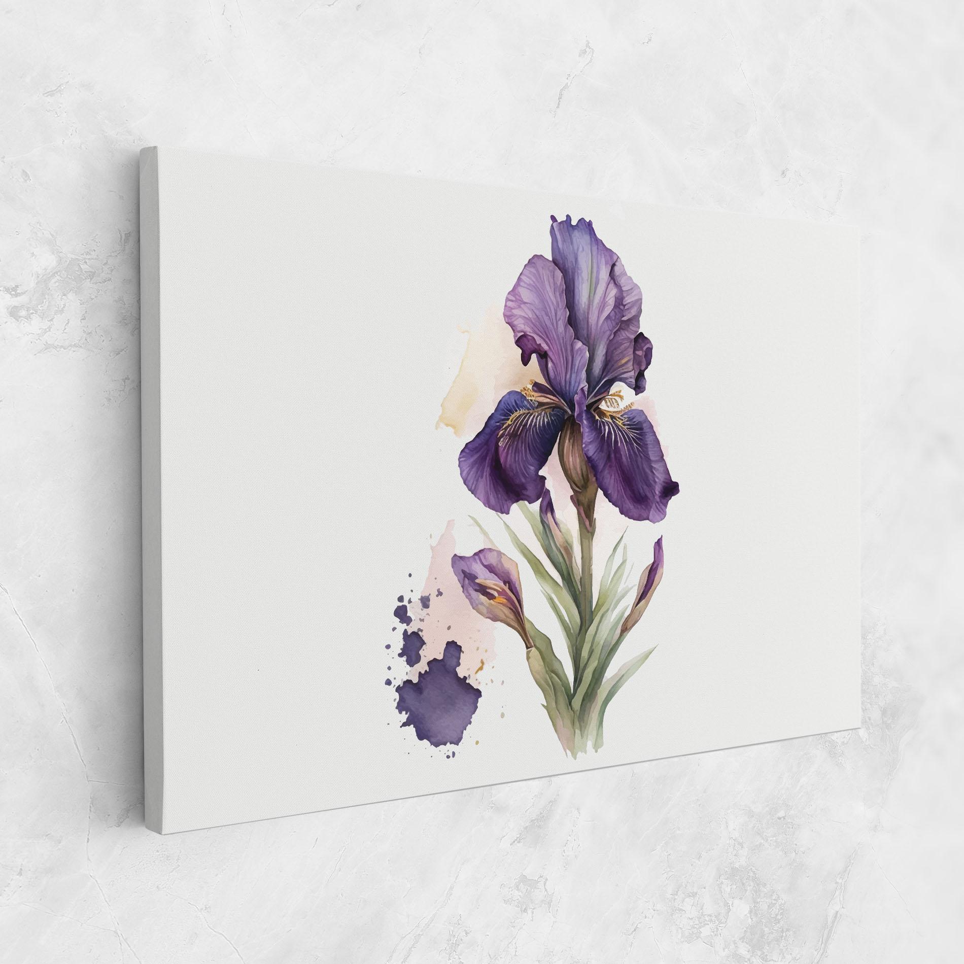 Leinwandbild Beautiful Purple Iris mockup 1