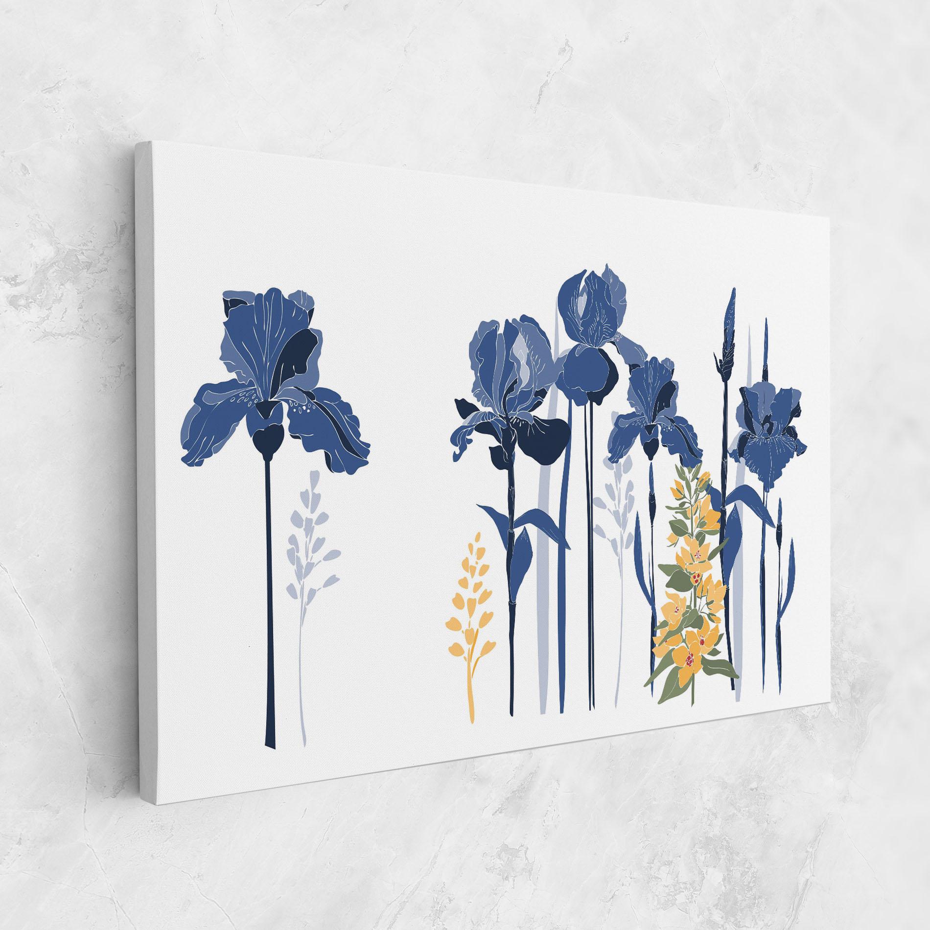 Leinwandbild Iris Blue Art mockup 1
