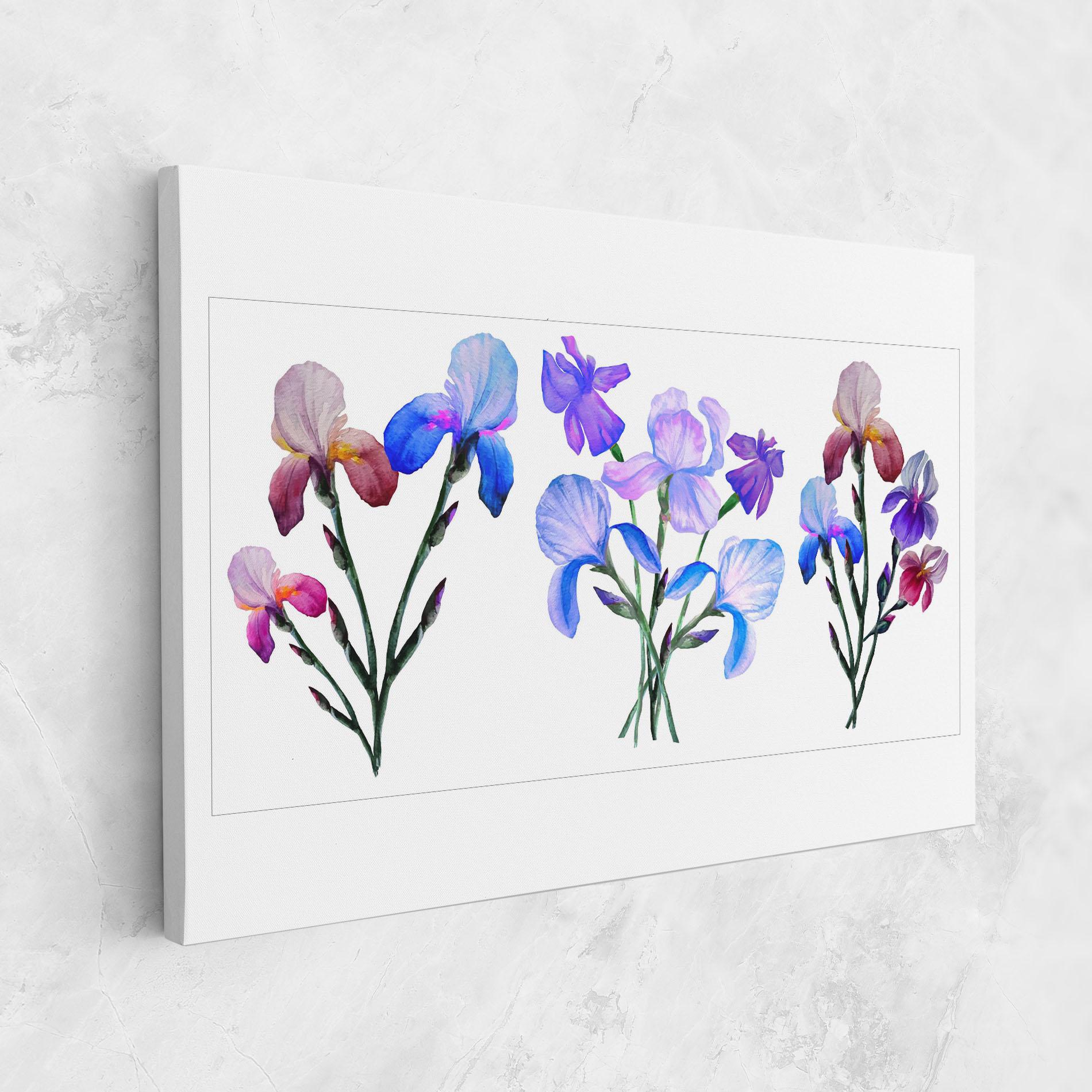 Leinwandbild Iris Set mockup 1