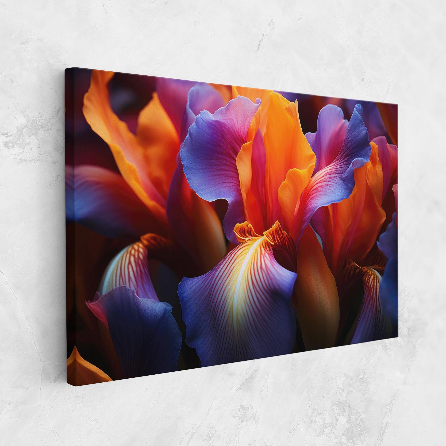 Leinwandbild Orange Purple Iris mockup 1