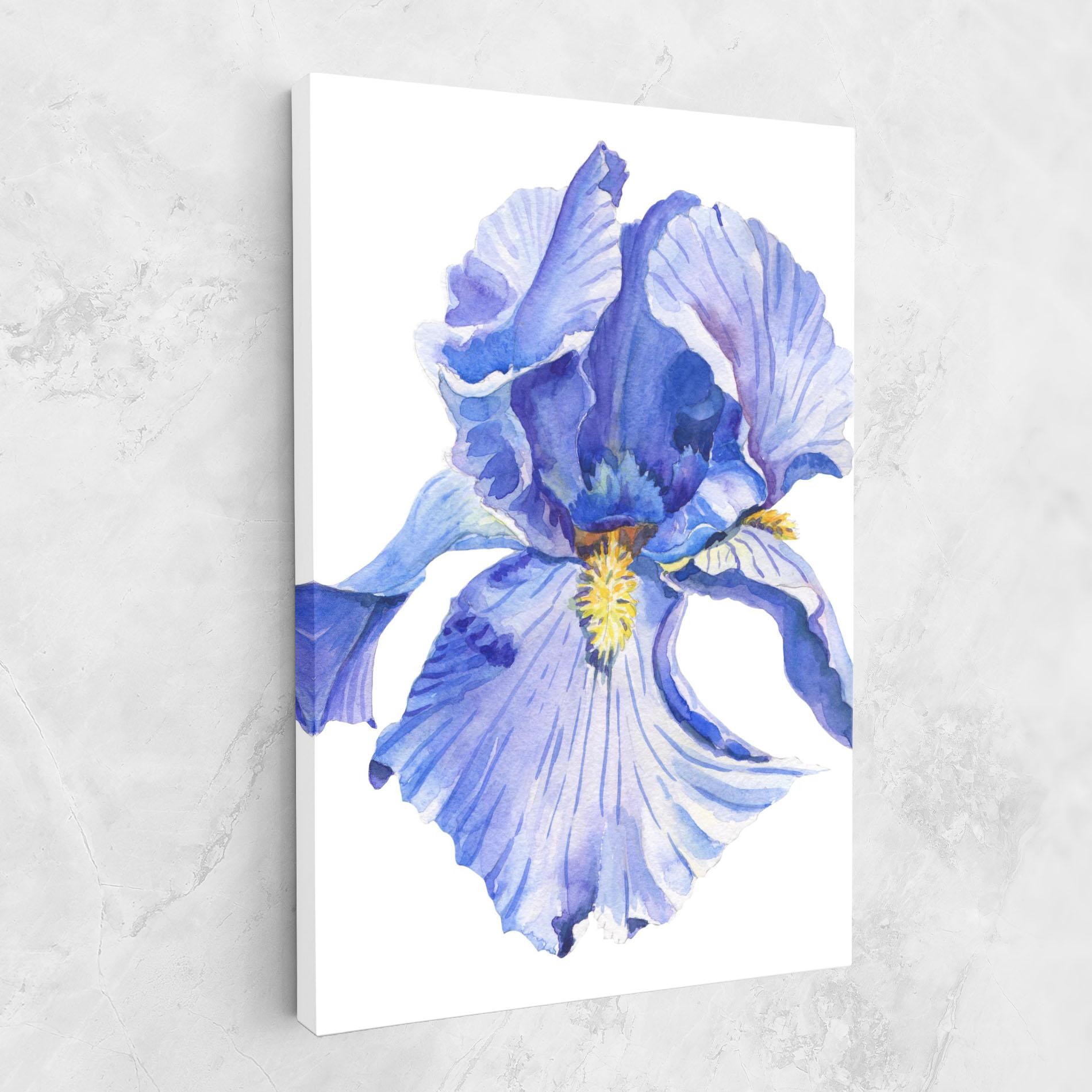 Leinwandbild Purple Iris On White mockup 1