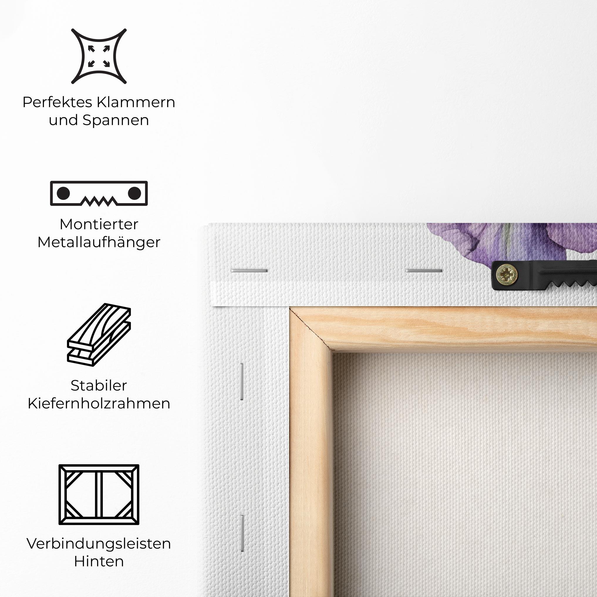 Leinwandbild Beautiful Purple Iris mockup 5