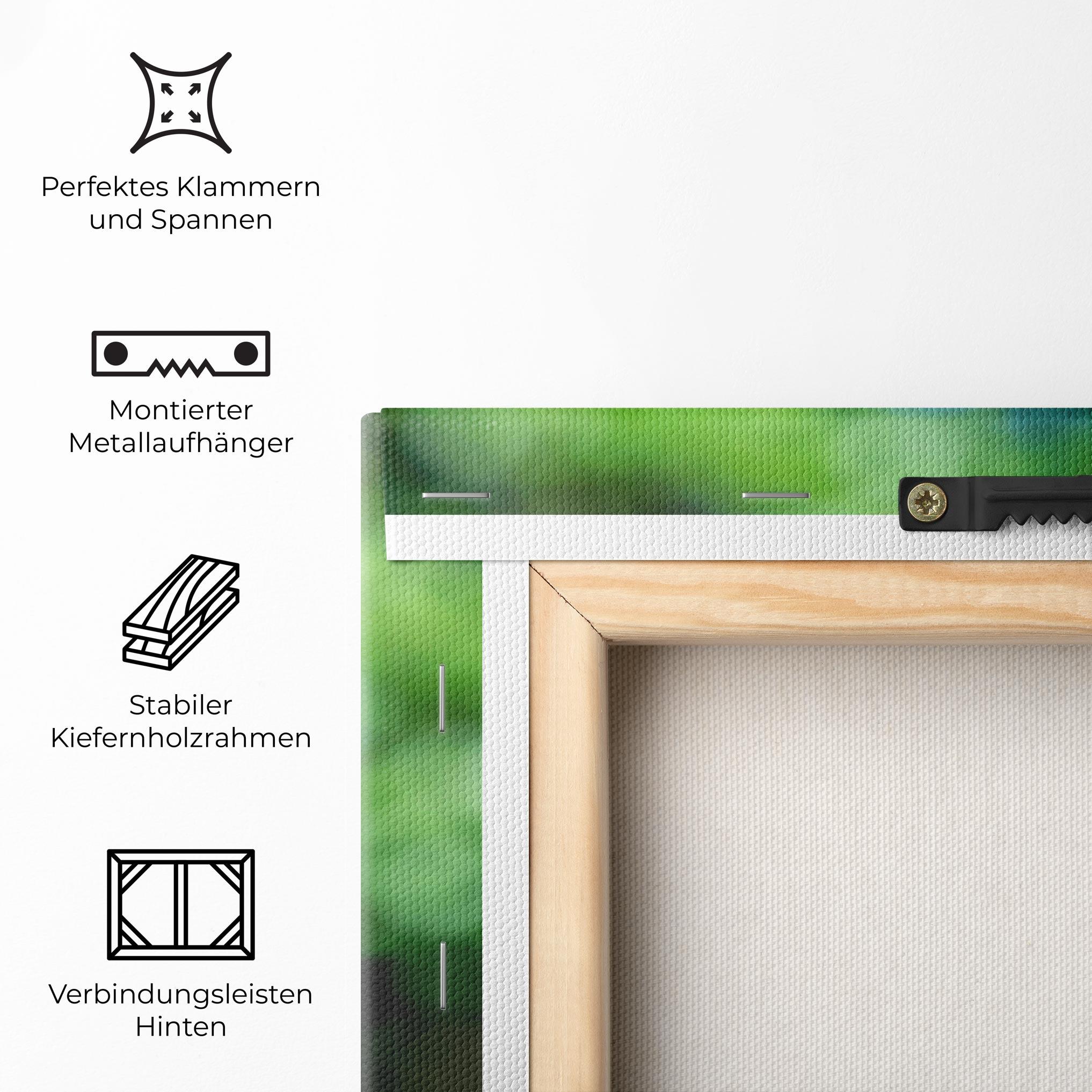 Leinwandbild Blue Iris In The Garden mockup 5