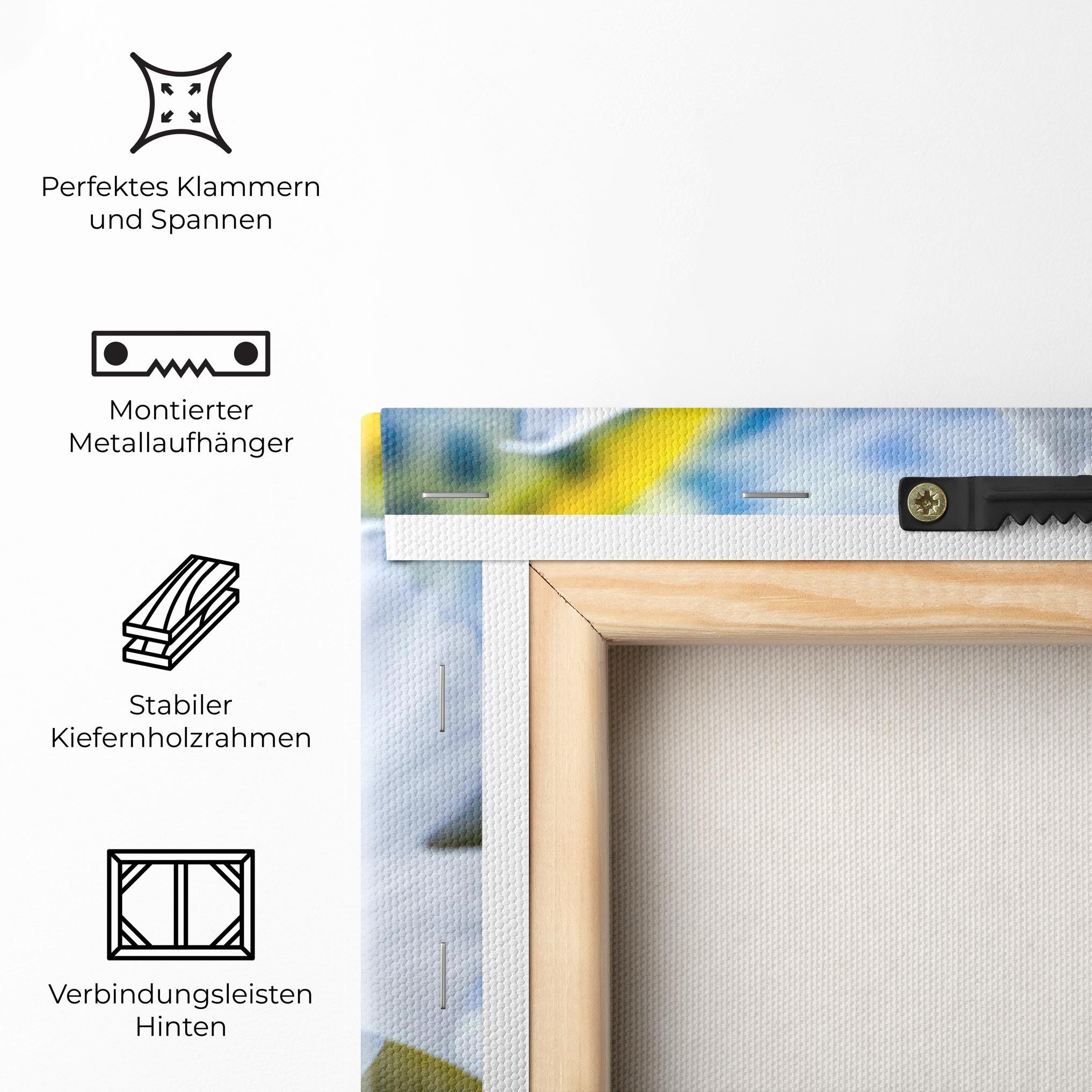 Leinwandbild Blue Yellow Iris mockup 5